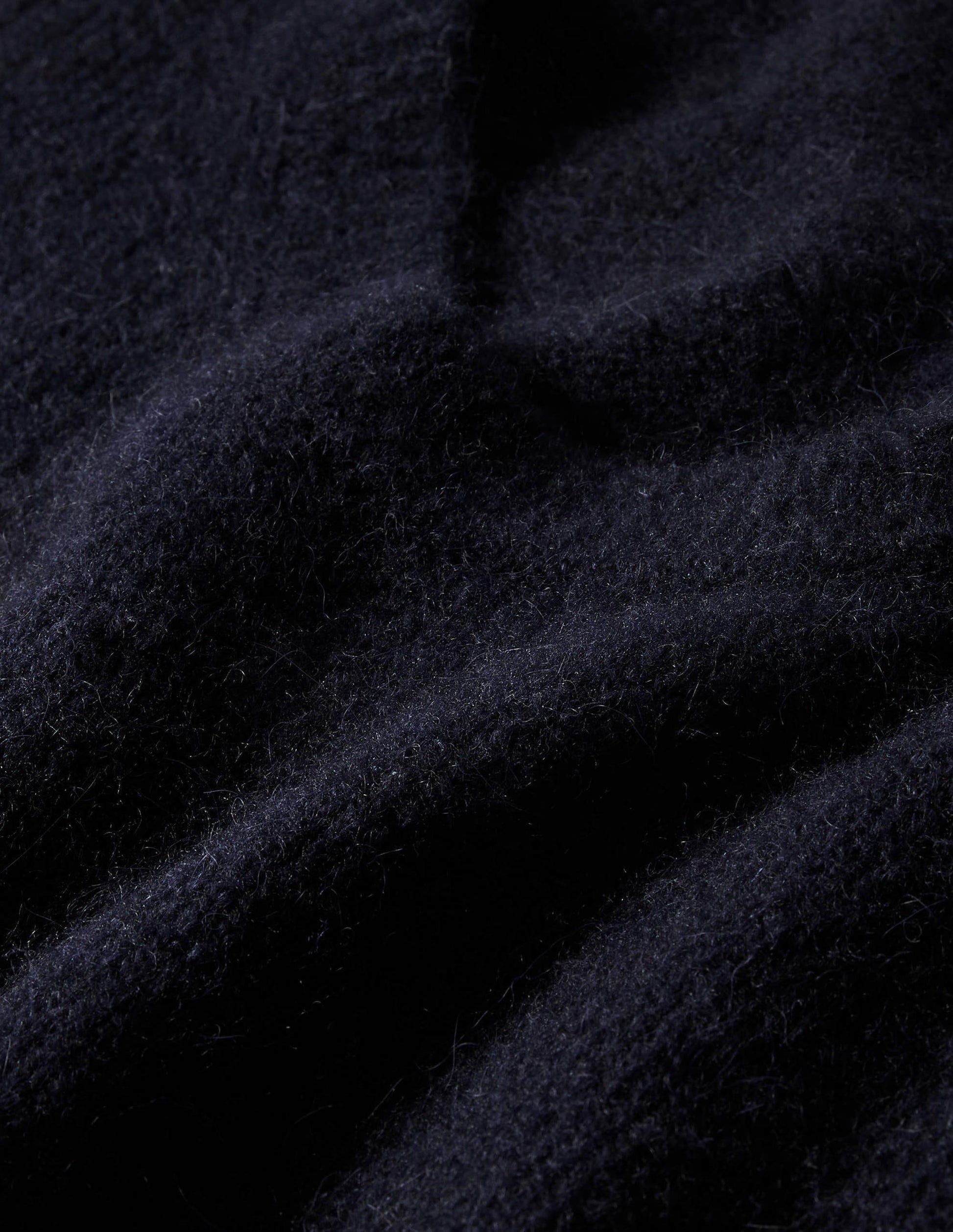 Scoop Neck Fluffy Jumper-Navy-6