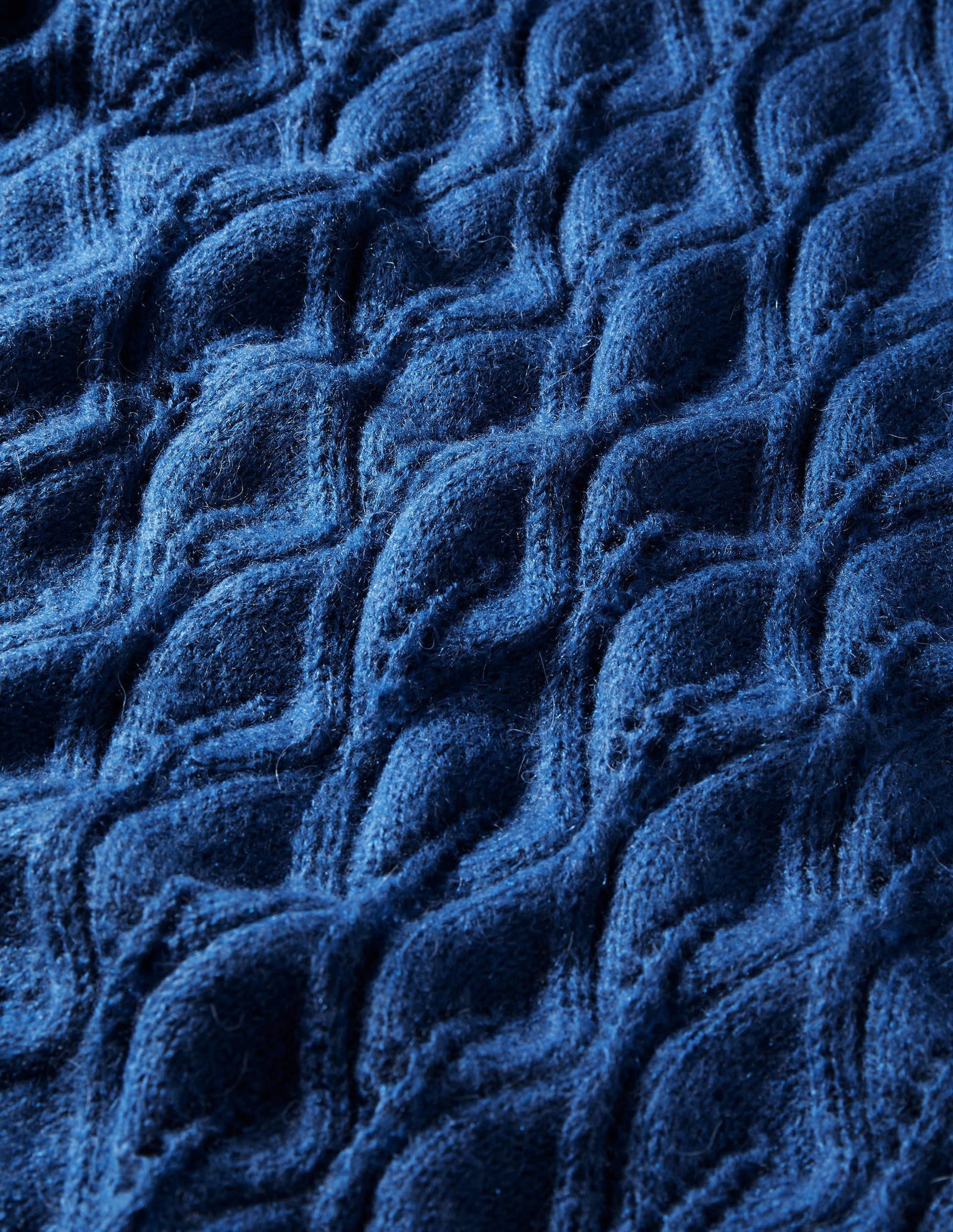 Pointelle Fluffy Jumper-Cobalt-6