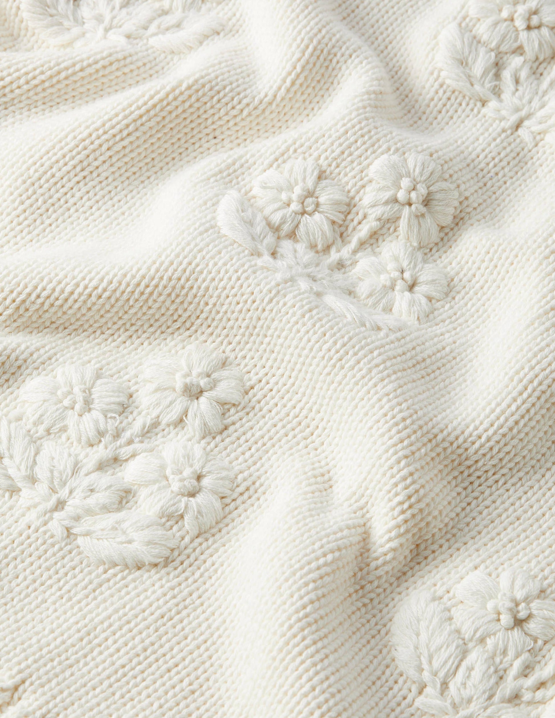 Embroidered Blouson Jumper-Ivory, Embroidery-5