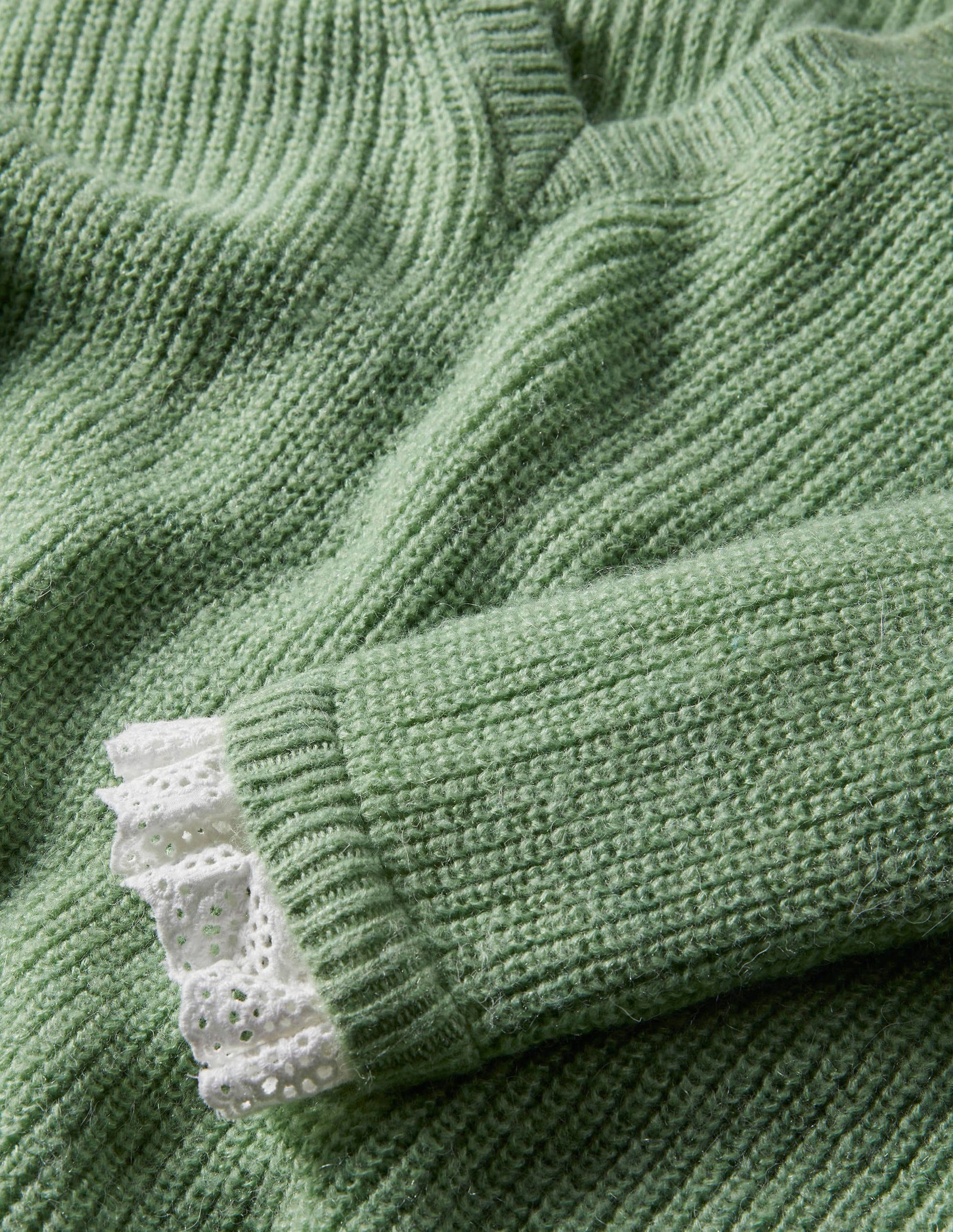 Fluffy Ribbed Mix Jumper-Basil-5