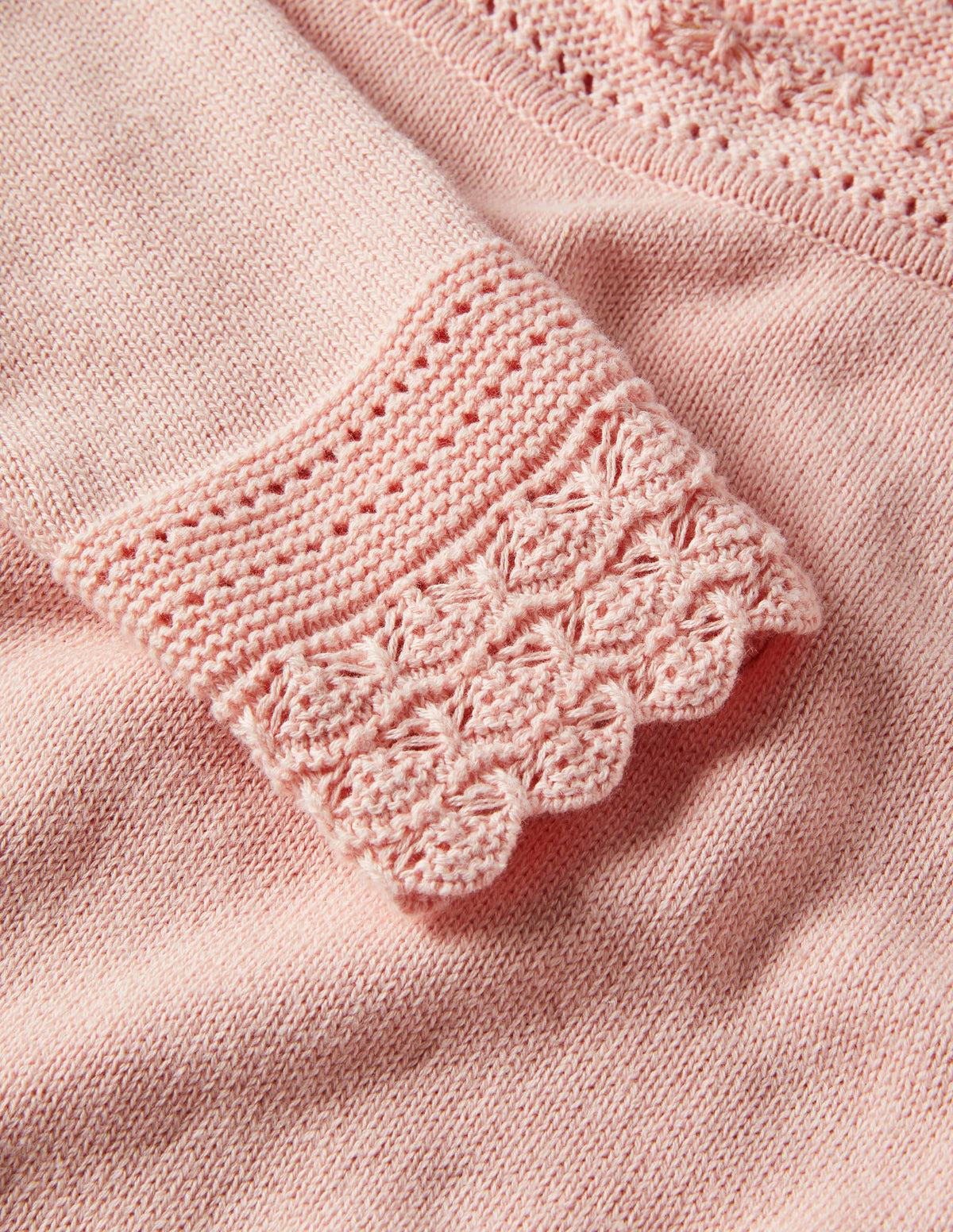 Scallop Crochet Trim Jumper-Milkshake - Image 5