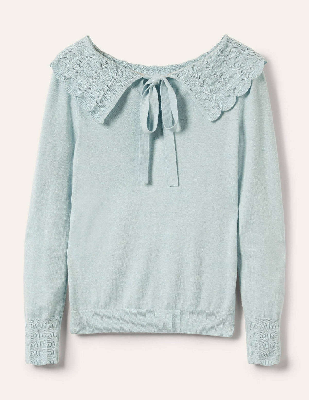 Tie Back Collar Jumper-Dawn Sky-5