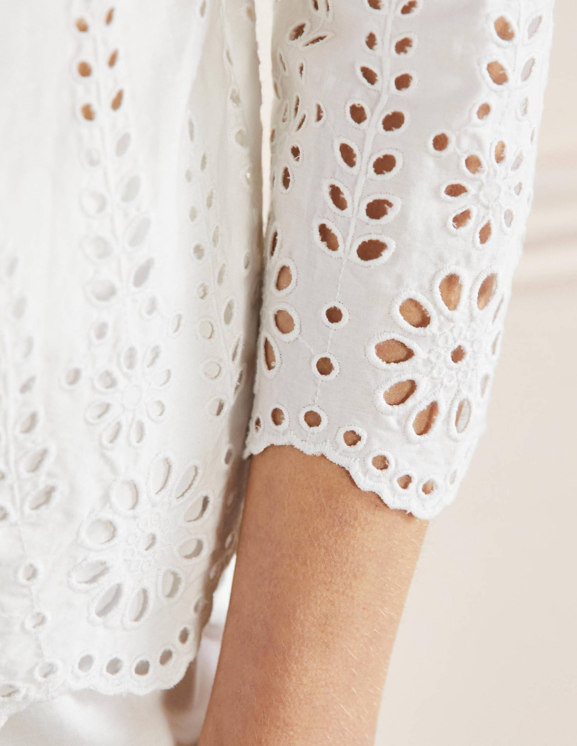Broderie Pyjama Set-White - Image 2