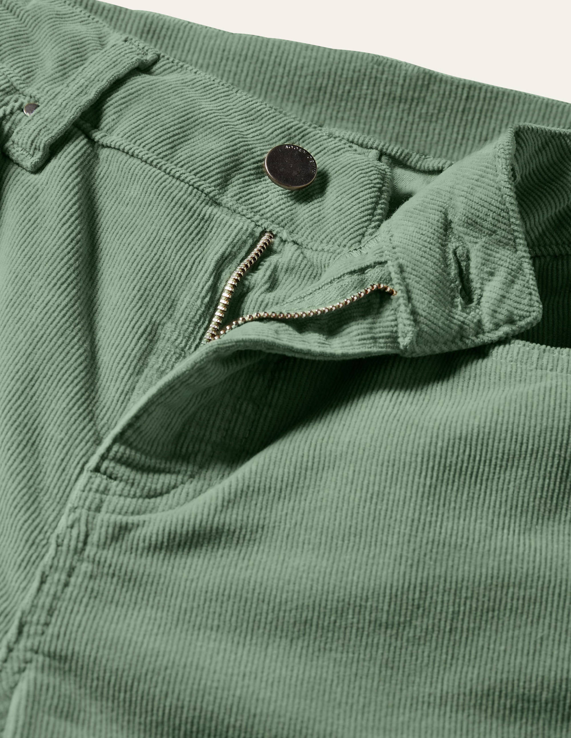 Cord Girlfriend Jeans-Light Olive - Image 5
