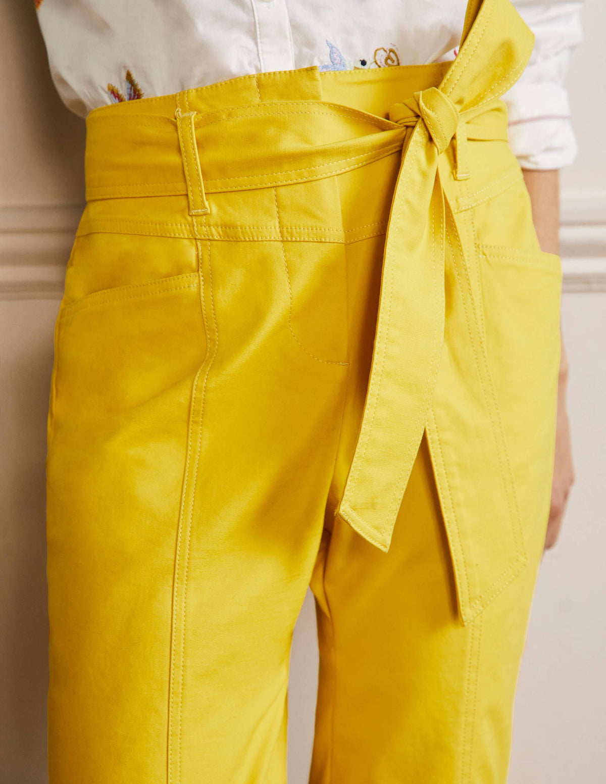 Tailored Tie Waist Trouser-Wasp - Image 2