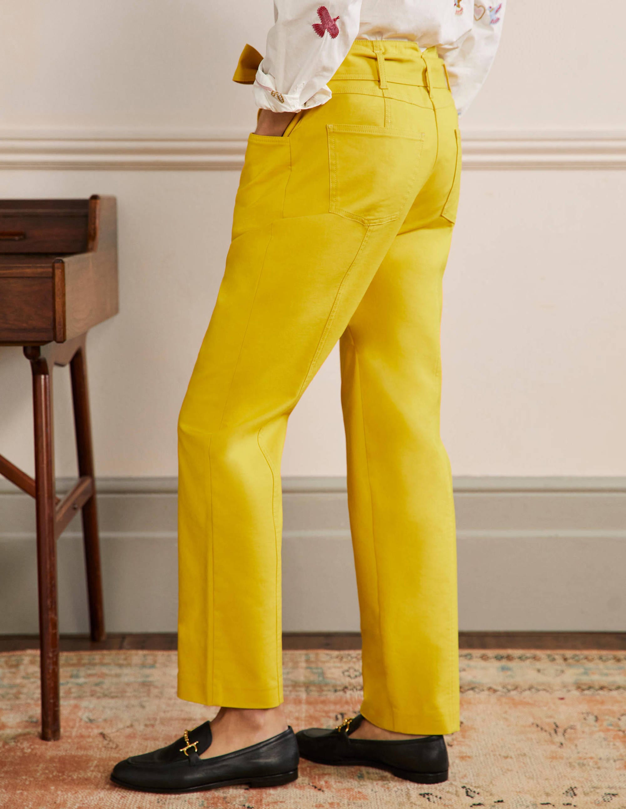 Tailored Tie Waist Trouser-Wasp - Image 3