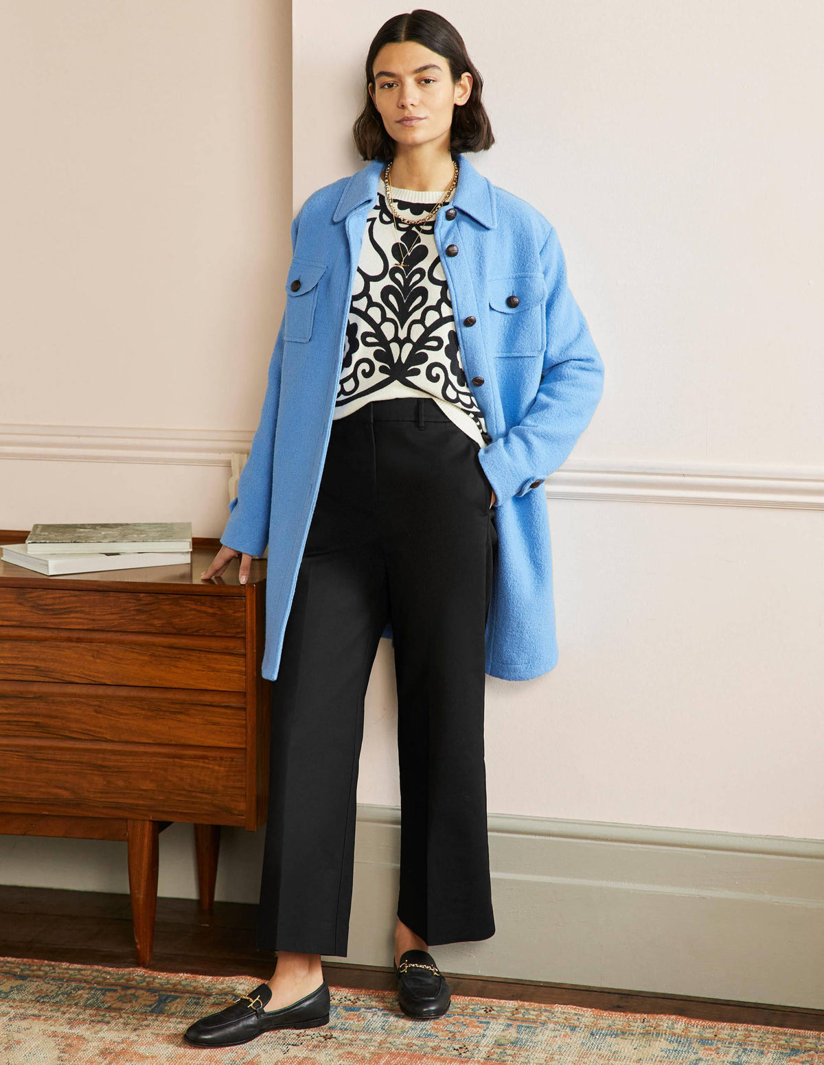 High Waisted Richmond Trousers-Black-1