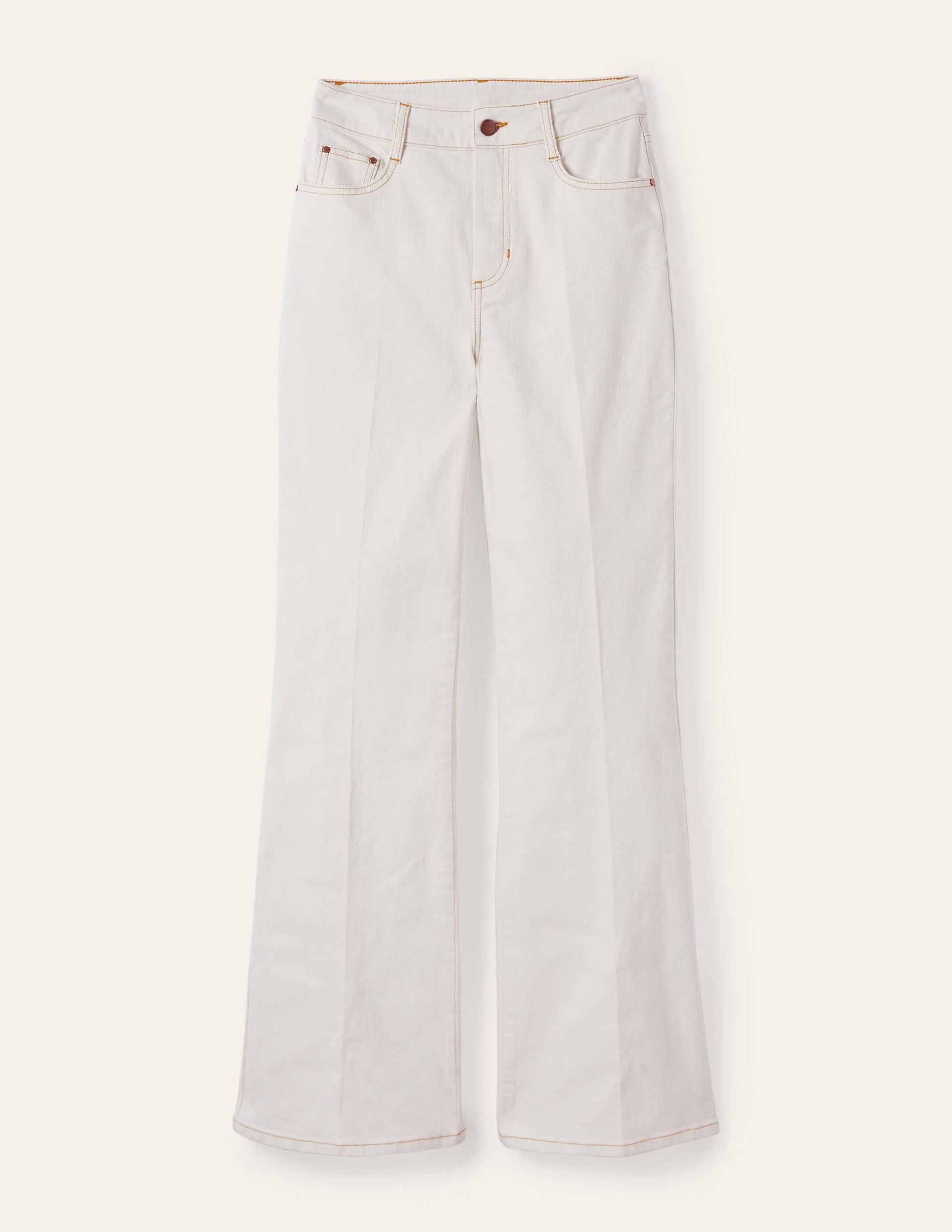Antonia Smart Flare Jeans-Ecru-6