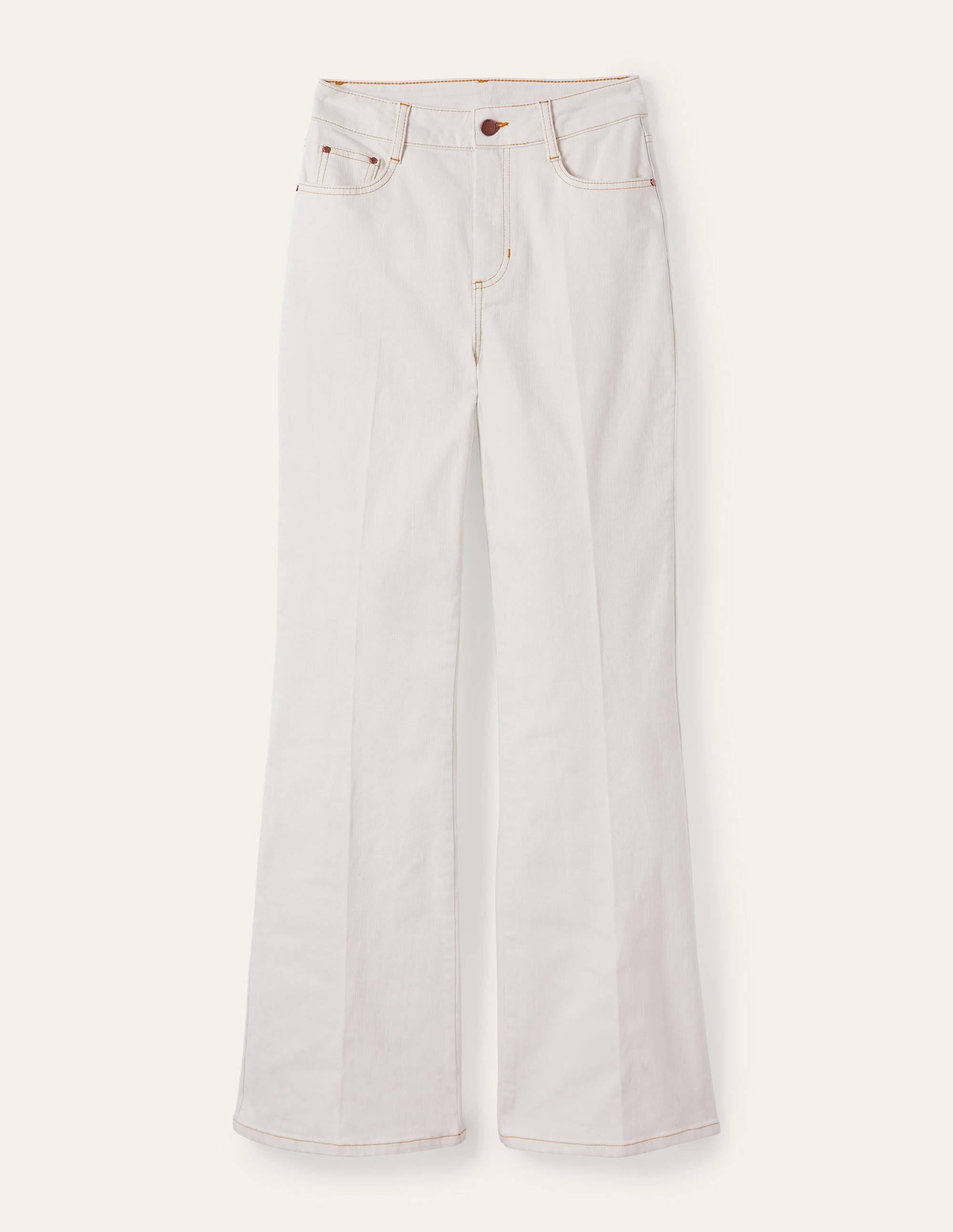 Antonia Smart Flare Jeans-Ecru - Image 6