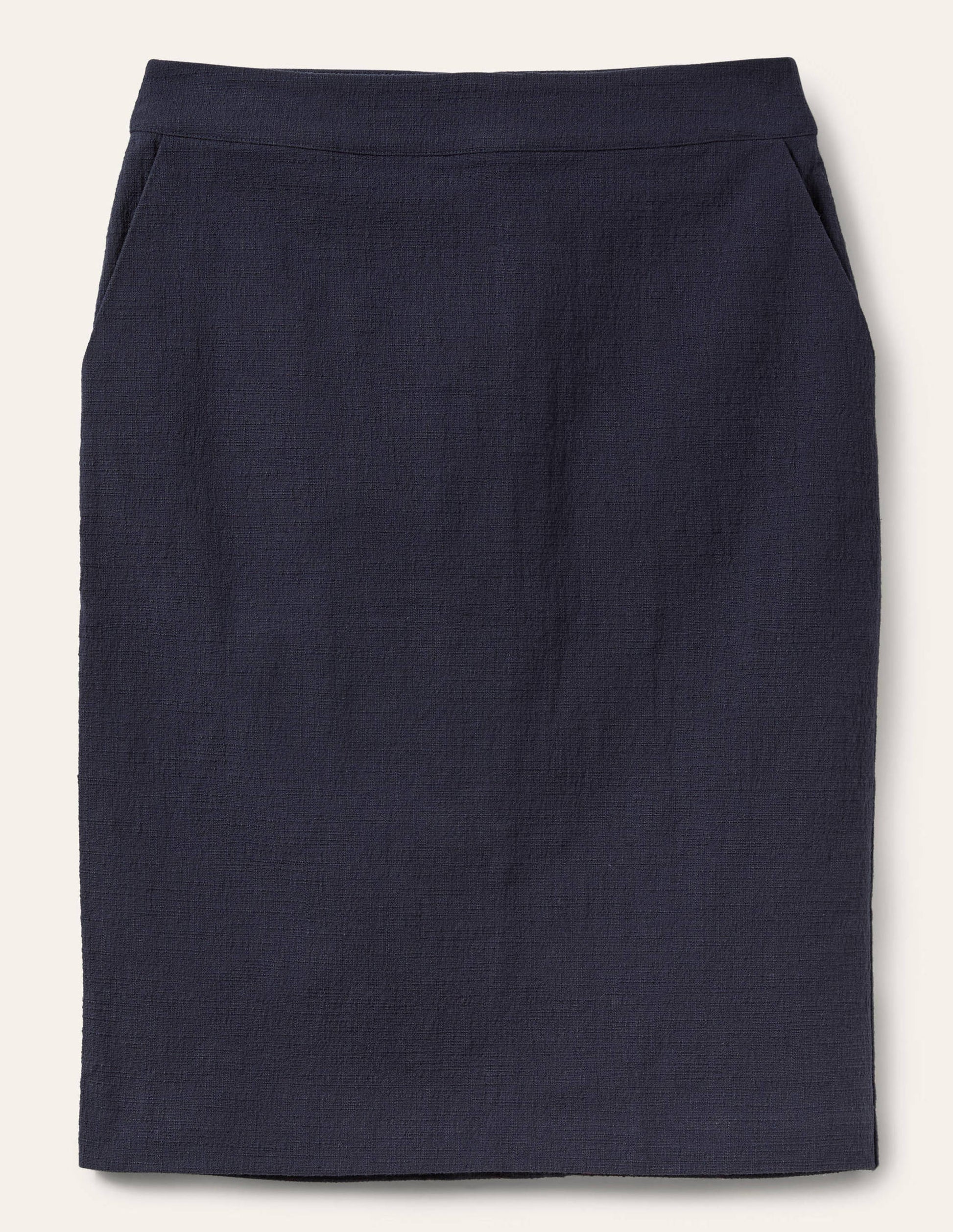 Textured Pencil Skirt-Navy-5
