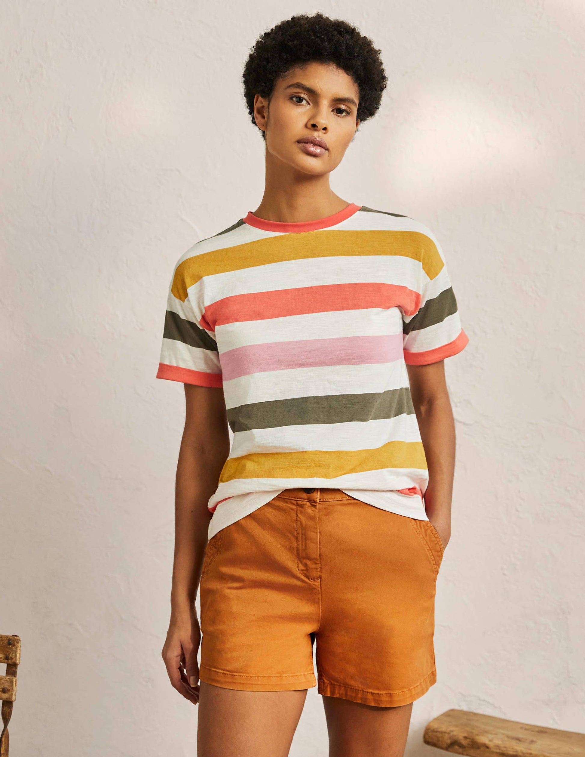 Classic Chino Shorts-Teak Wood Brown-1