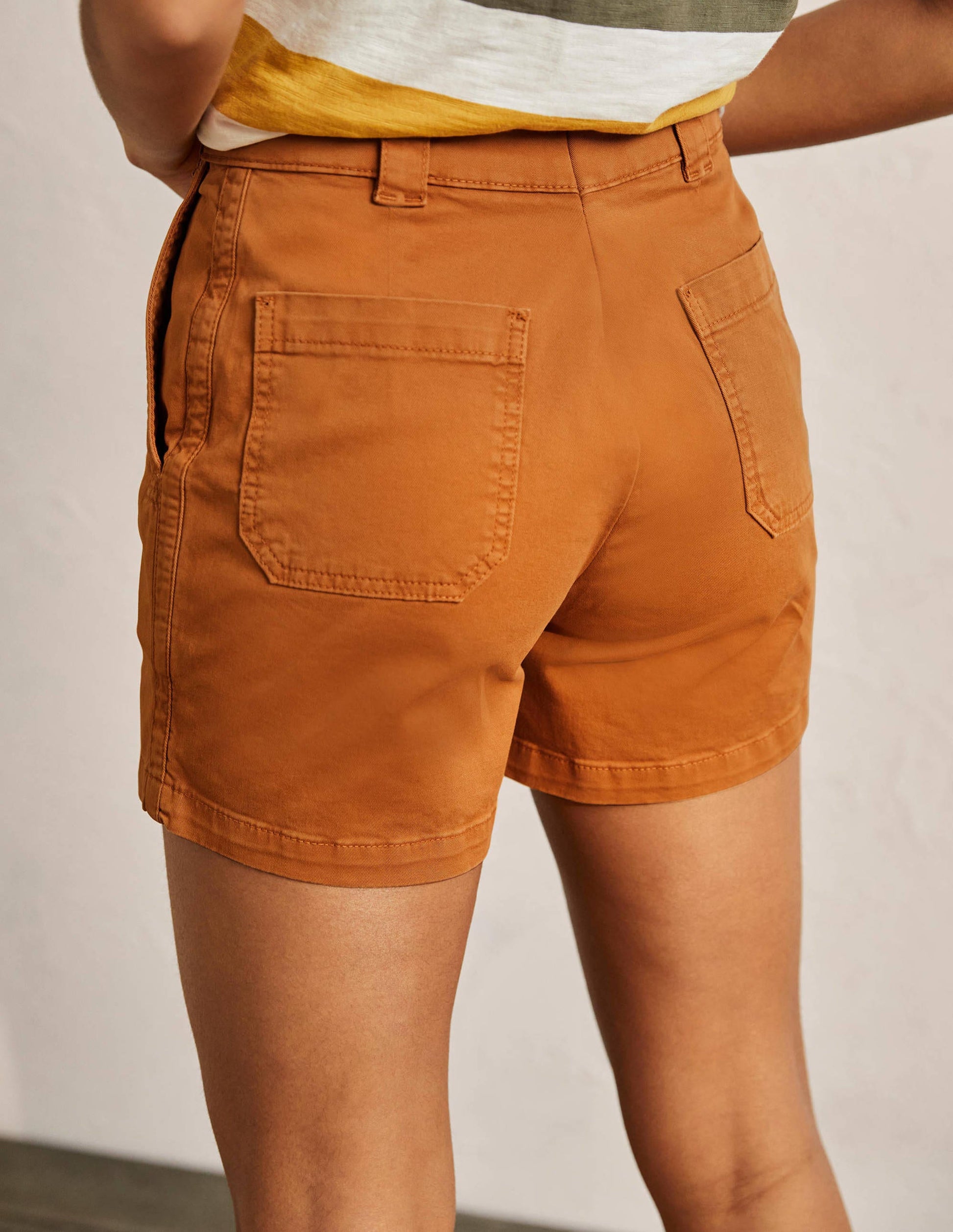 Classic Chino Shorts-Teak Wood Brown-3