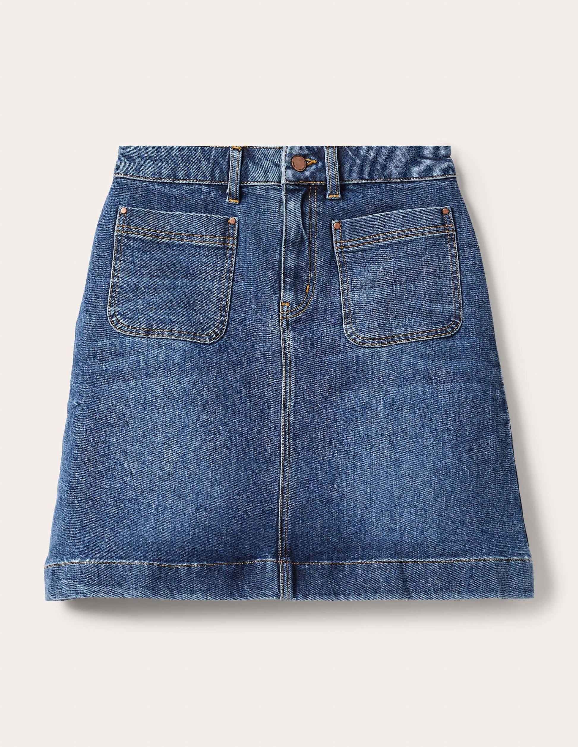 Patch Pocket Skirt-Mid Vintage-5
