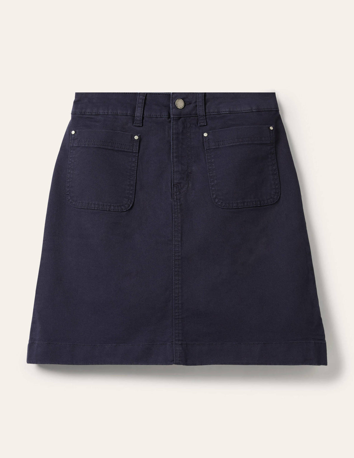 Patch Pocket Skirt-Navy - Image 5