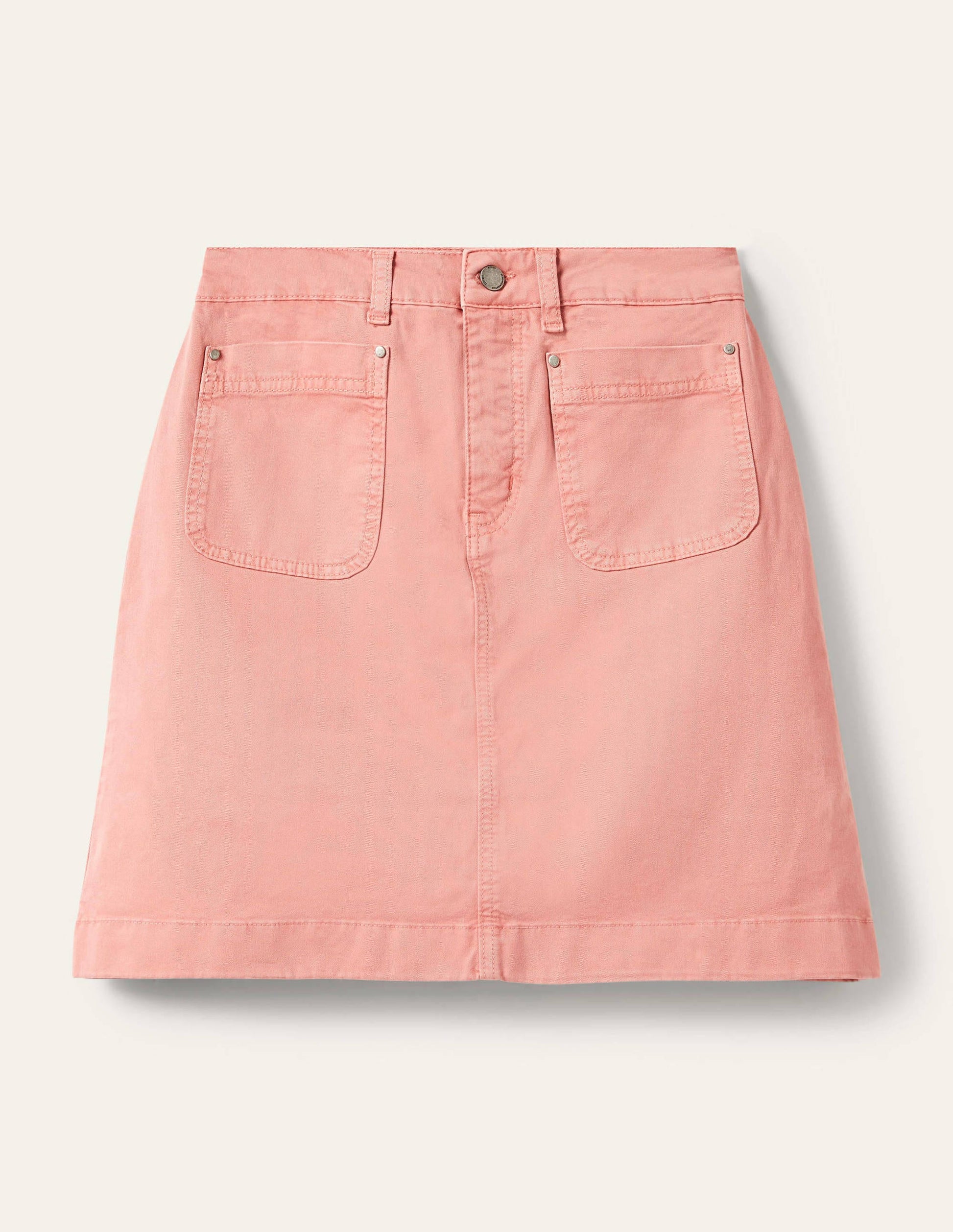 Patch Pocket Skirt-Mauve Flower Pink-5