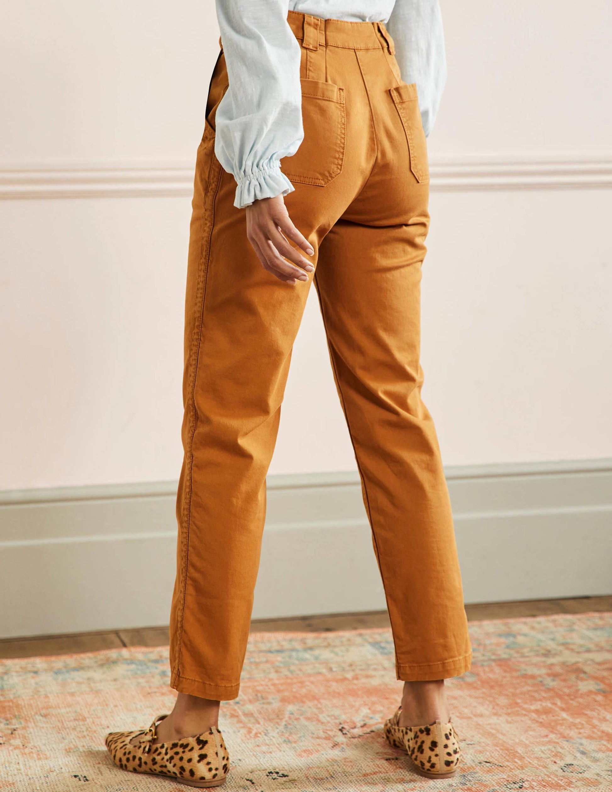Classic Chino Trousers-Teak Wood Brown-3