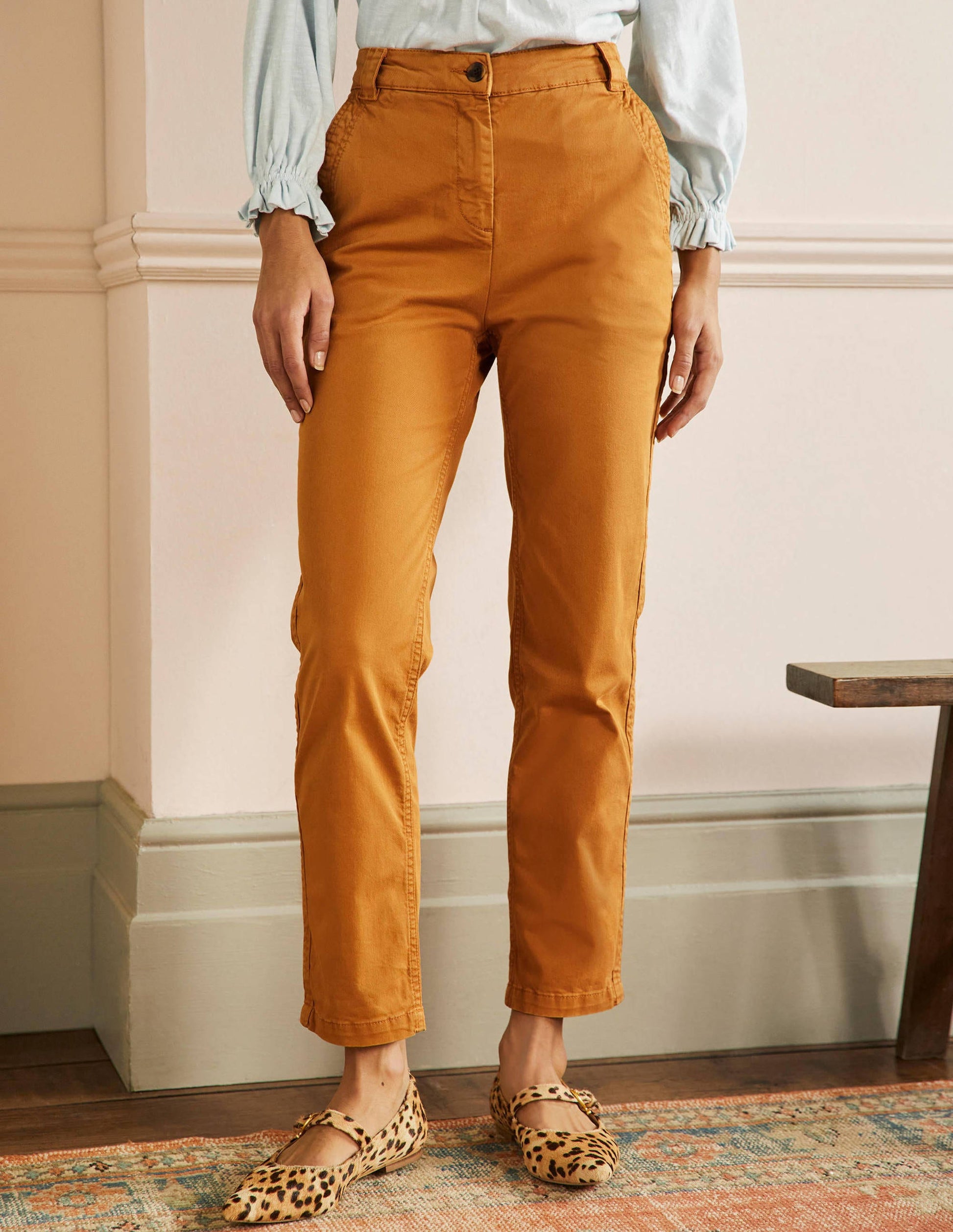 Classic Chino Trousers-Teak Wood Brown-4