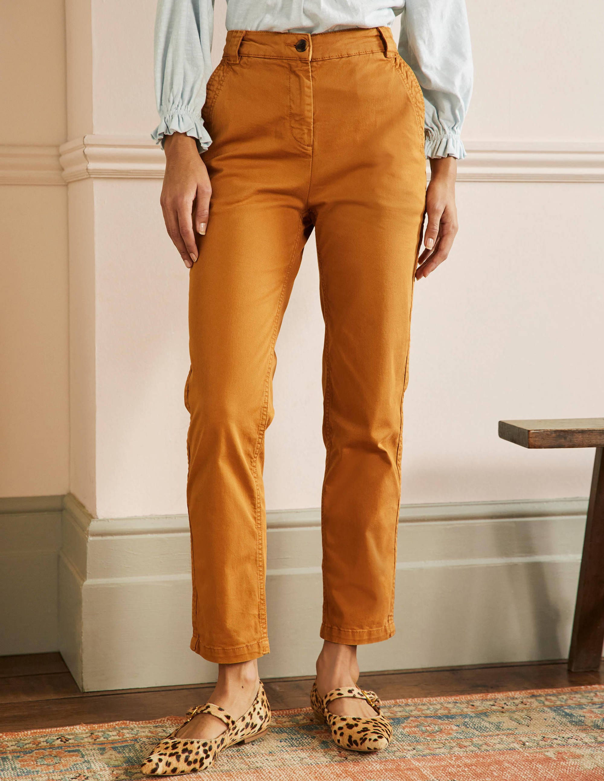 Classic Chino Trousers-Teak Wood Brown - Image 4