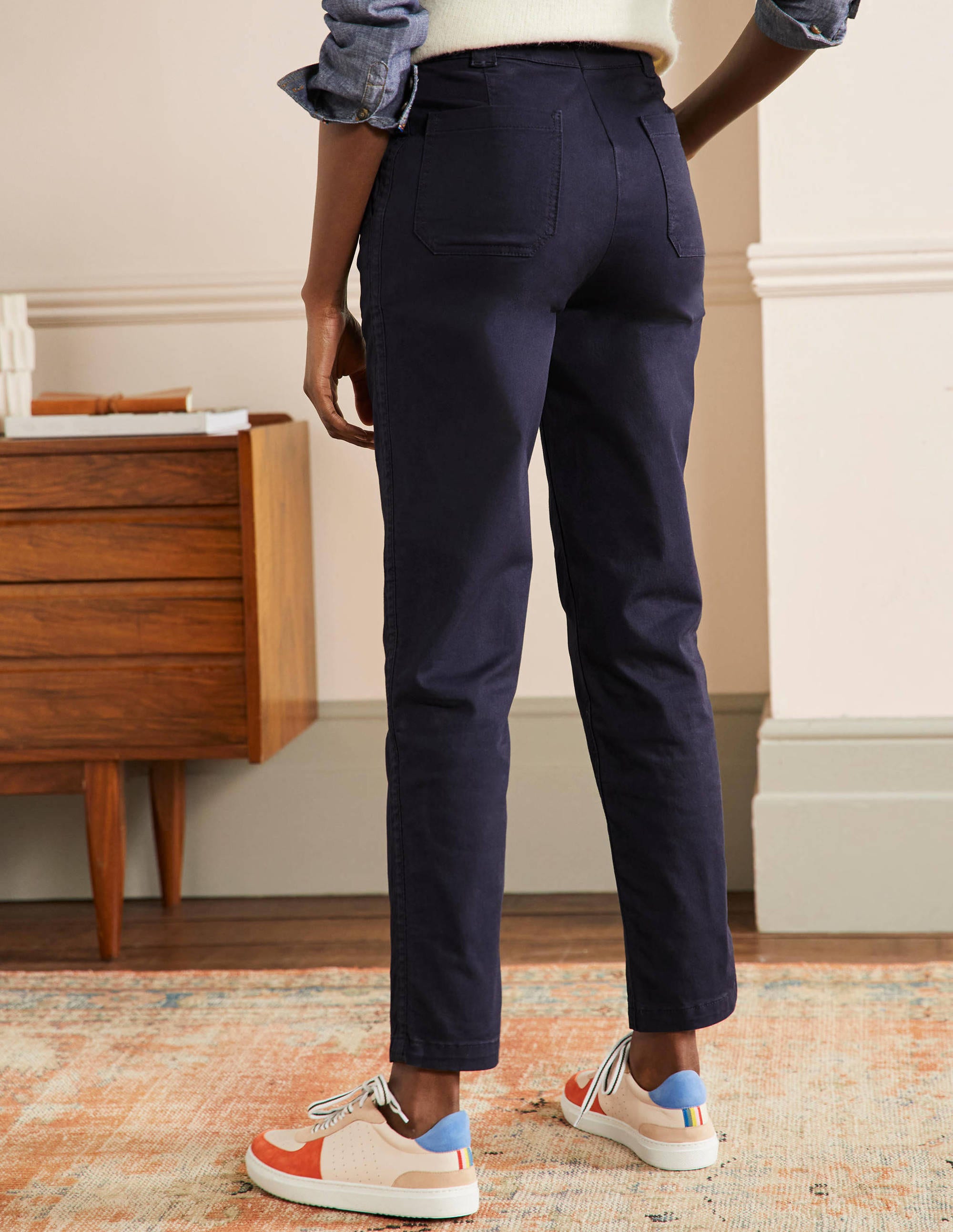 Classic Chino Trousers-Navy - Image 3