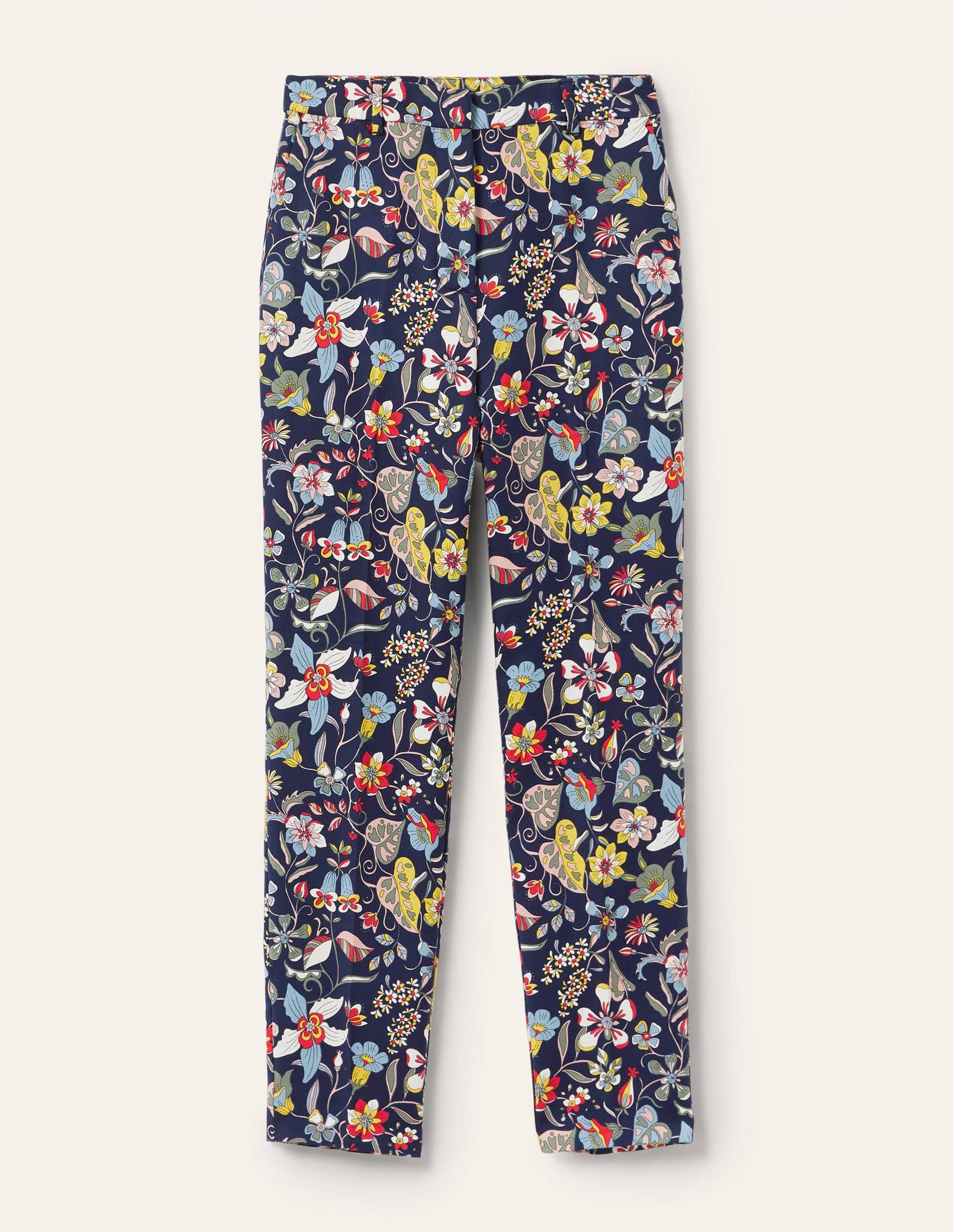 Carrie Printed Trousers-French Navy, Tropic Florals - Image 5