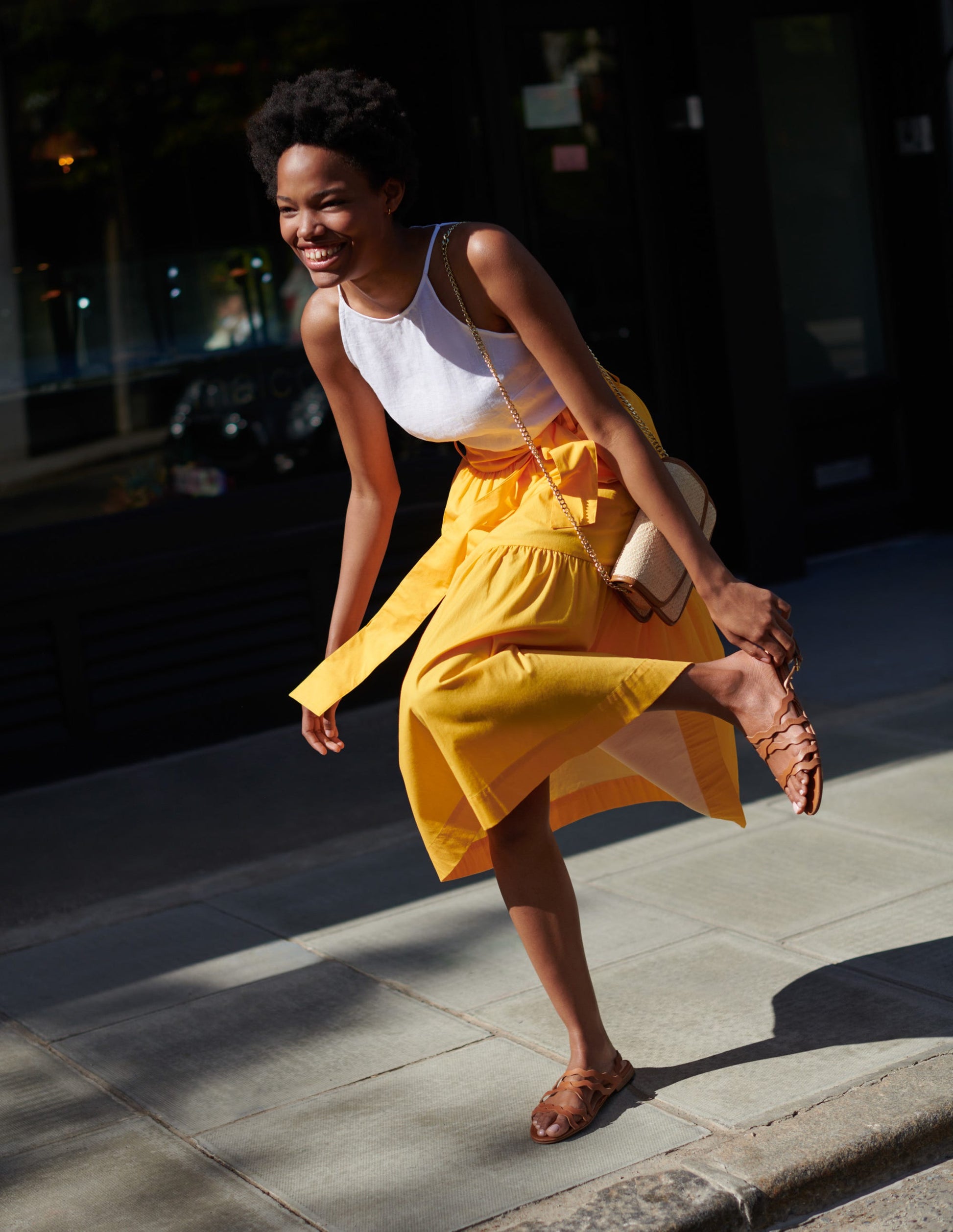 Tiered Belted Midi Skirt-Honeycomb-14