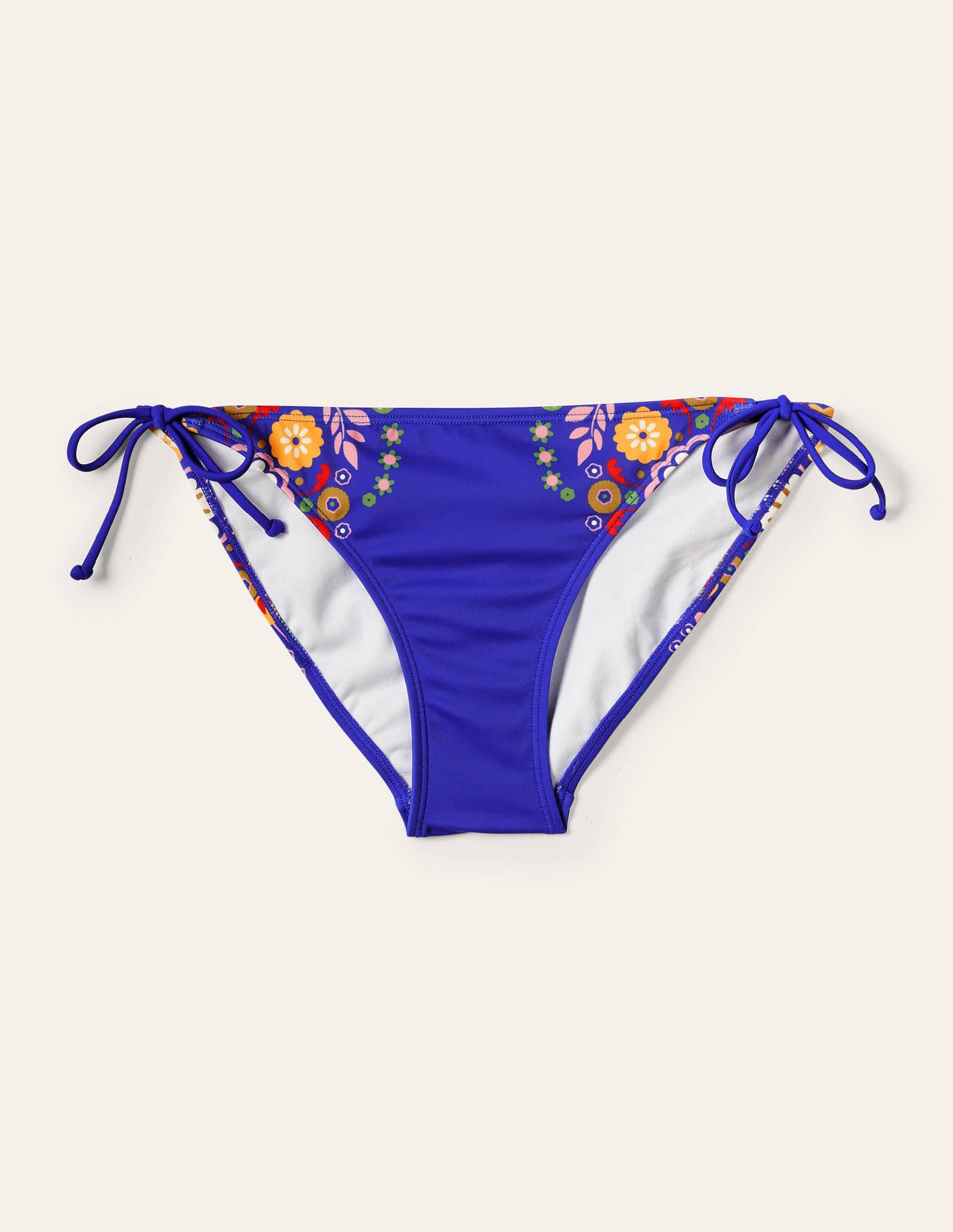 Symi String Bikini Bottoms-Cobalt, Opulent Garden-5