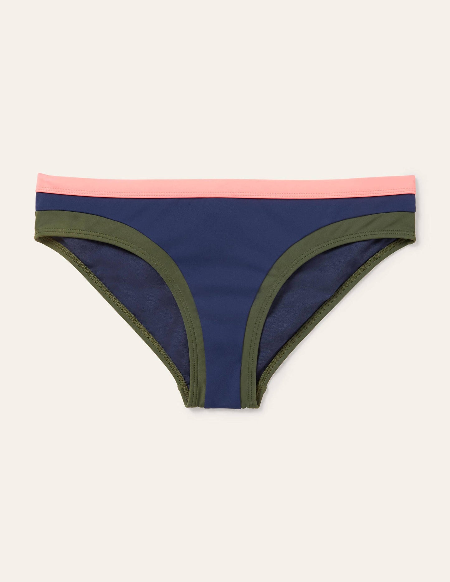 Santorini Bikini Bottoms-French Navy Colourblock
