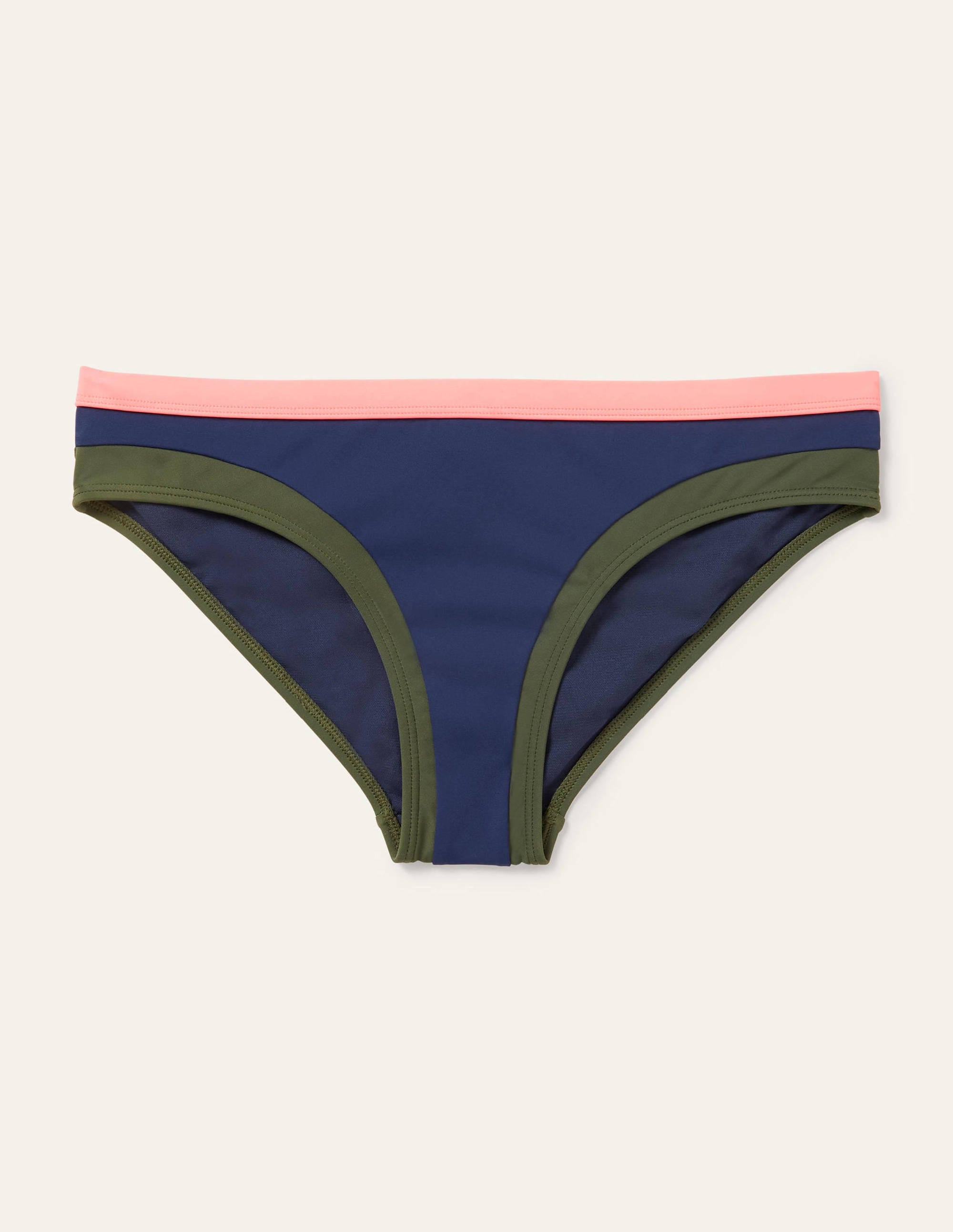 Santorini Bikini Bottoms-French Navy Colourblock - Image 5