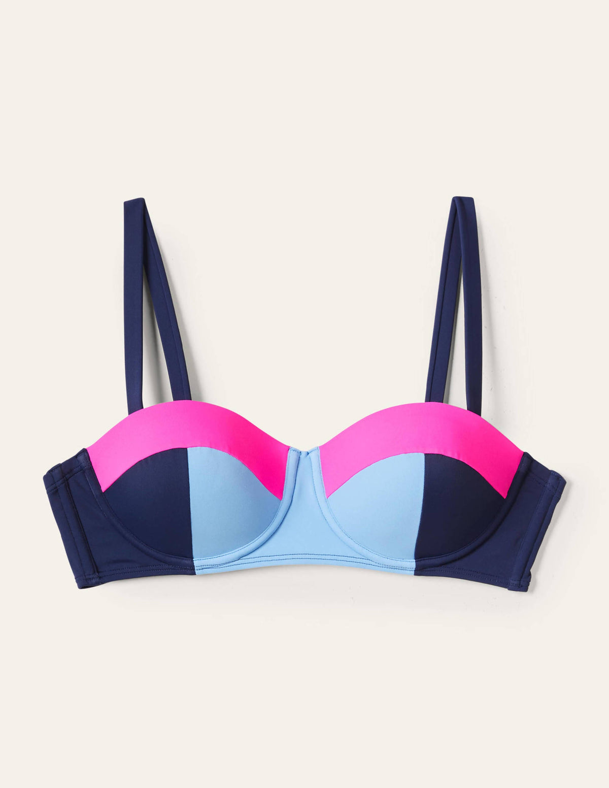 Portofino Cup-size Bikini Top-Horizon Colourblock - Image 5