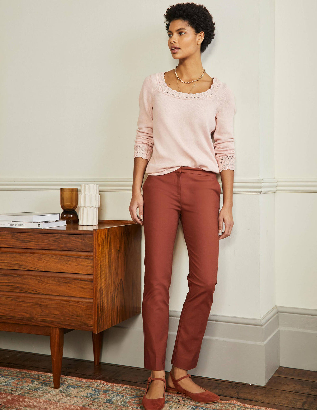 Richmond 7/8 Trouser-Red Oak - Image 1