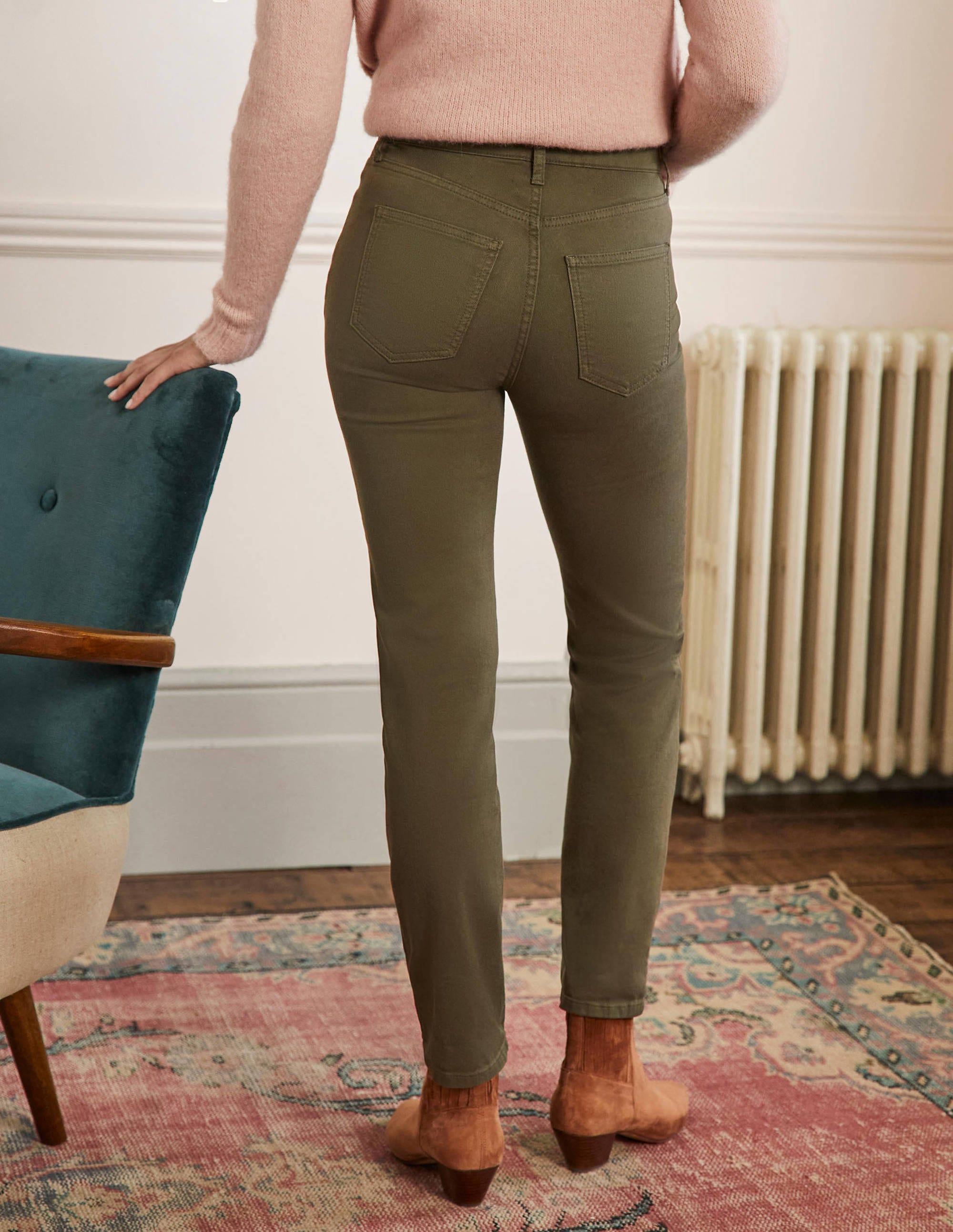 Slim Straight Jeans-Khaki - Image 3