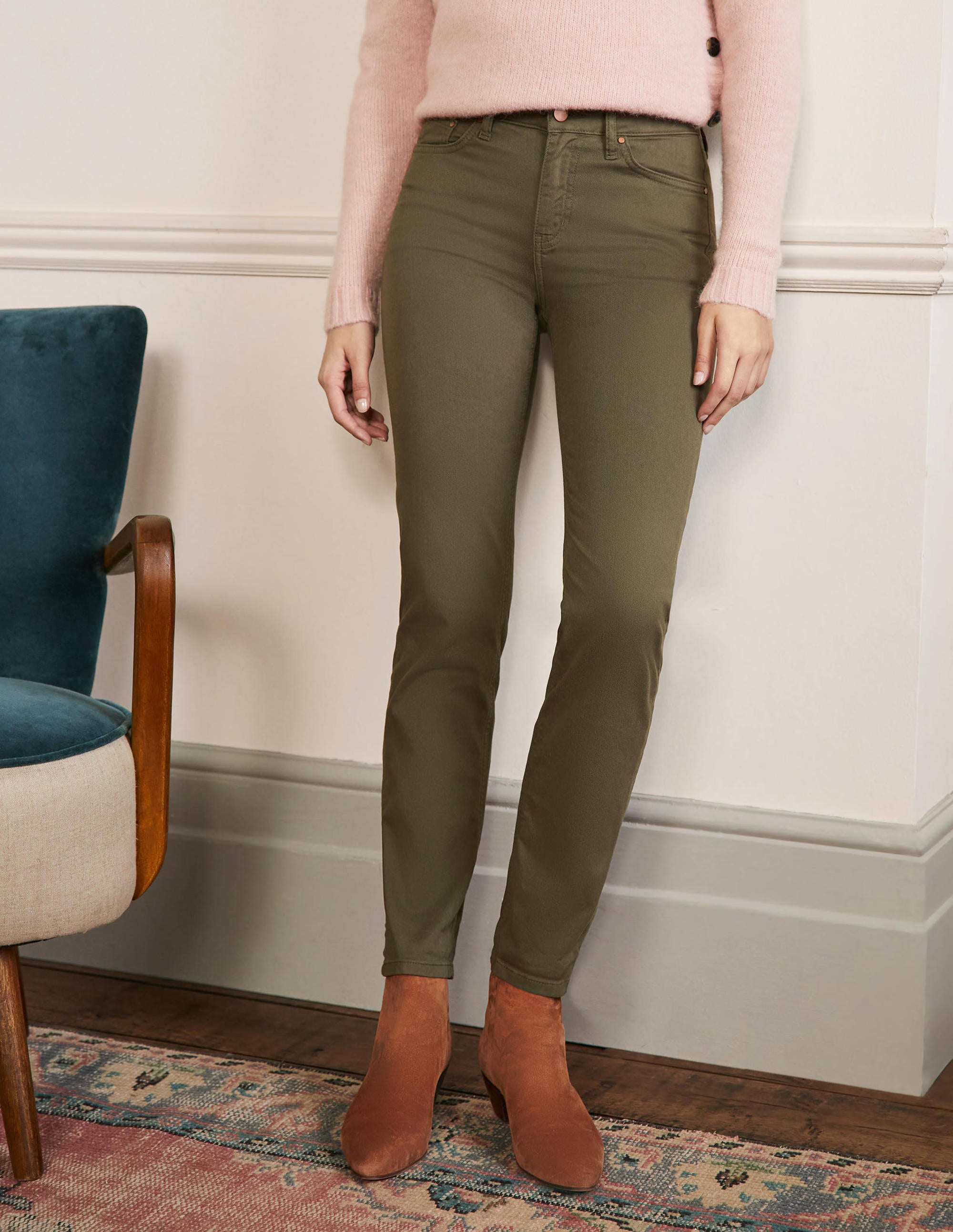 Slim Straight Jeans-Khaki - Image 4