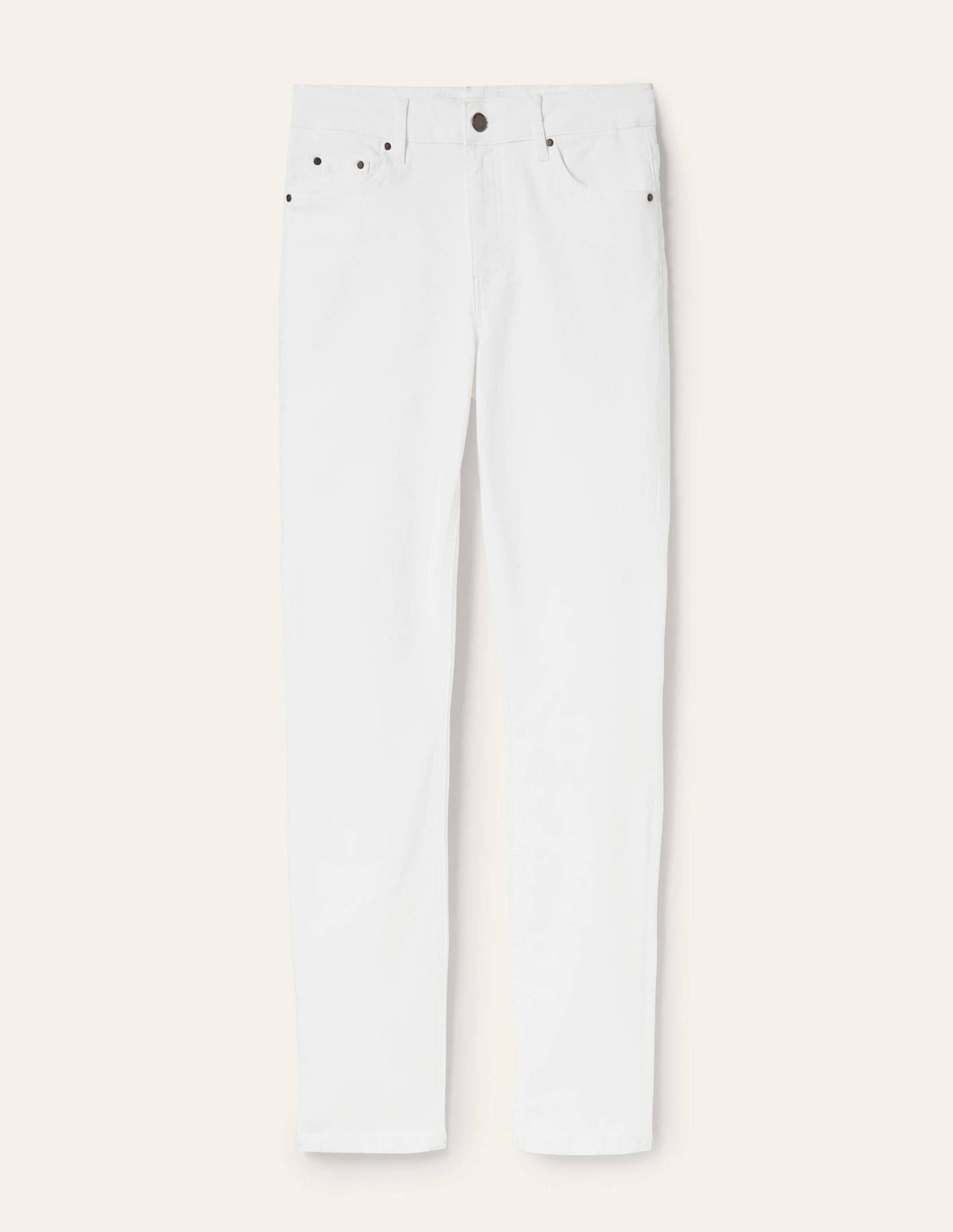 Slim Straight Jeans-White-11
