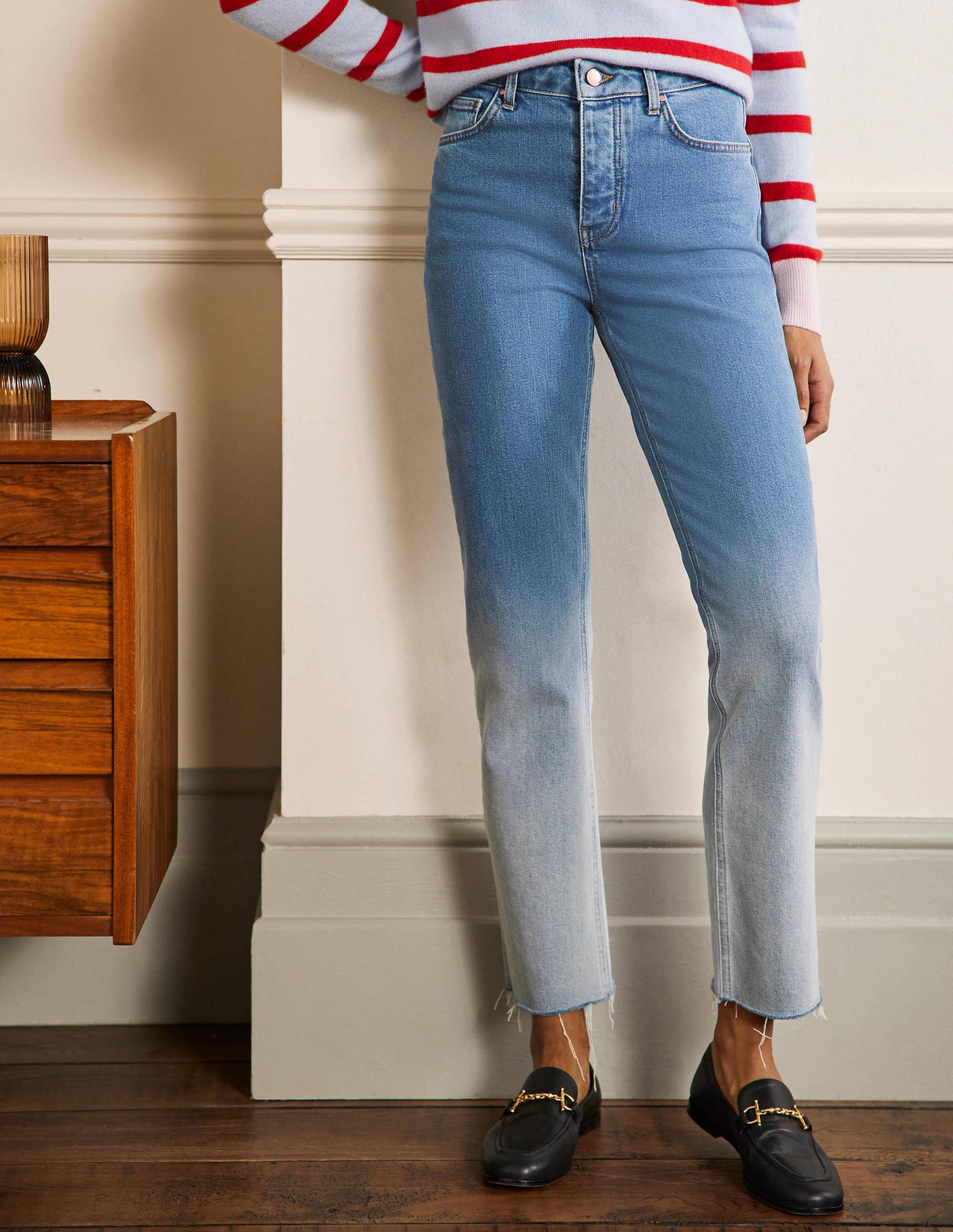 Relaxed Straight Jeans-Light Vintage Ombre-4