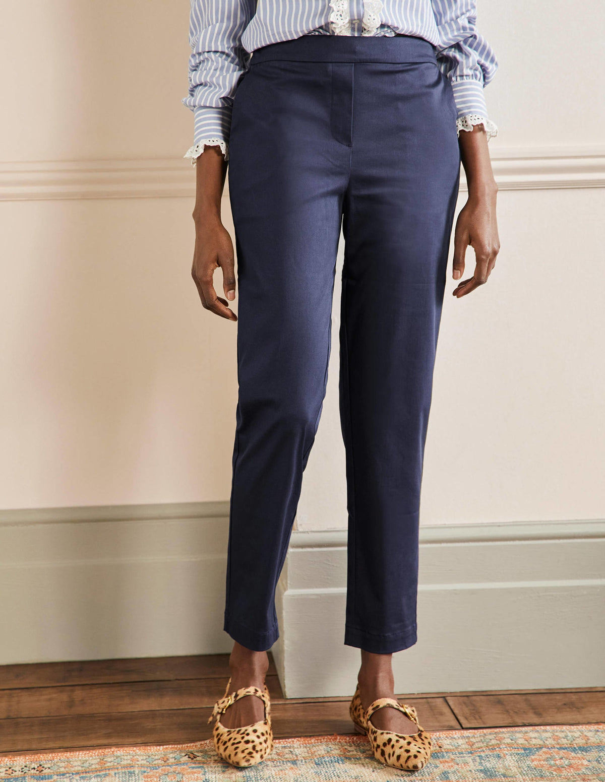 Pull On Trousers-Navy-4