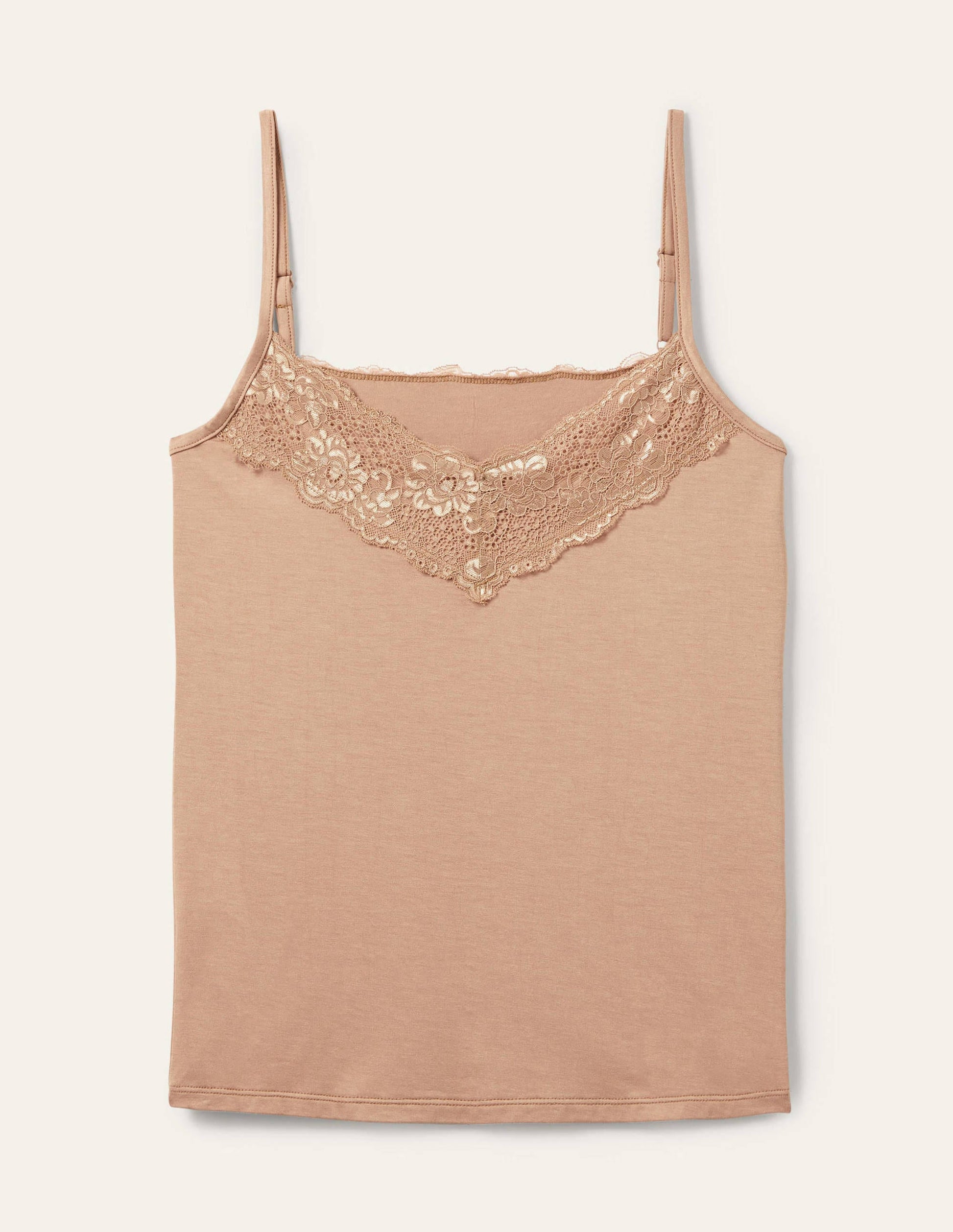 Lace Cami Top-Medium Beige-6