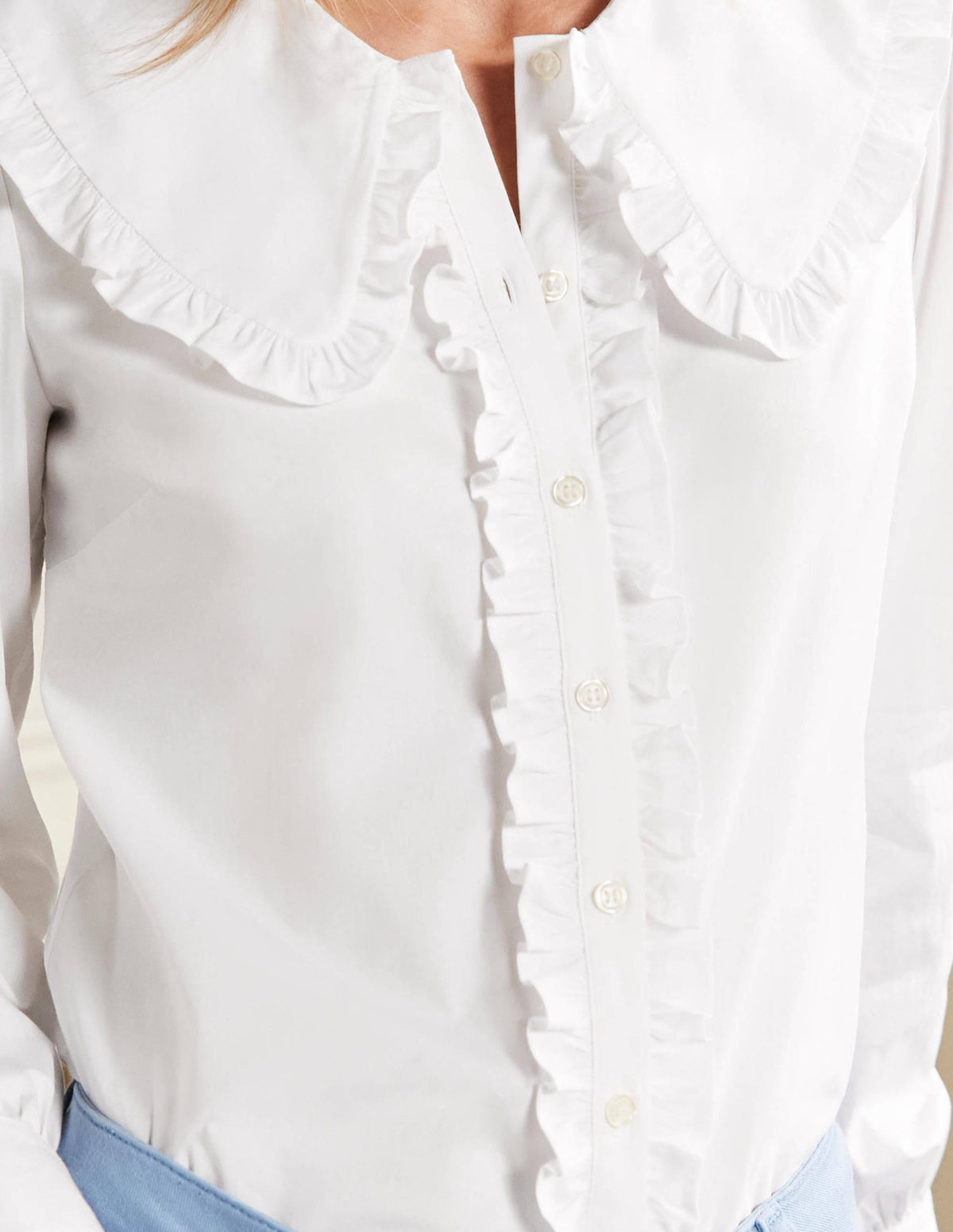 Statement Collar Shirt-White-2