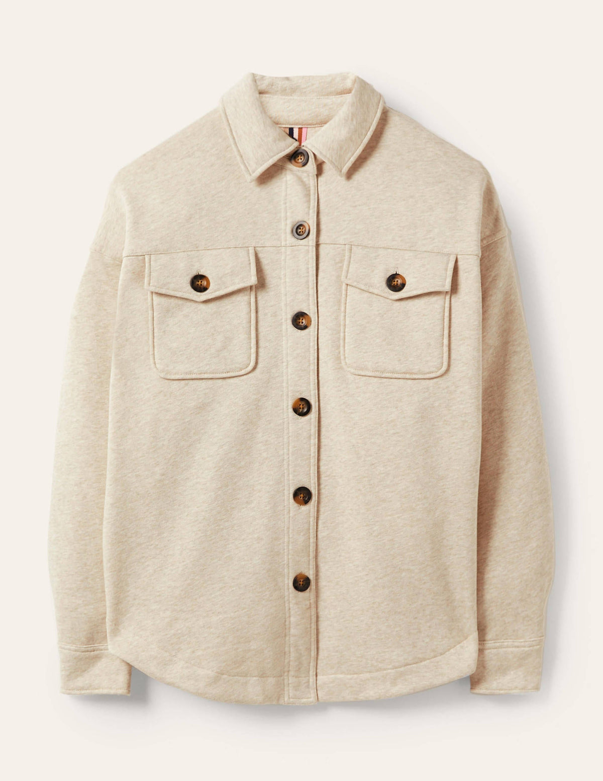 Jersey Shacket-Oatmeal Marl - Image 5