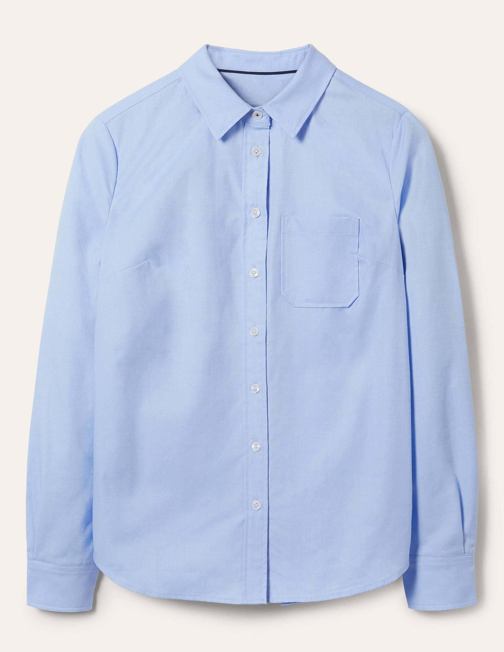 Classic Cotton Shirt-Blue Oxford - Image 7