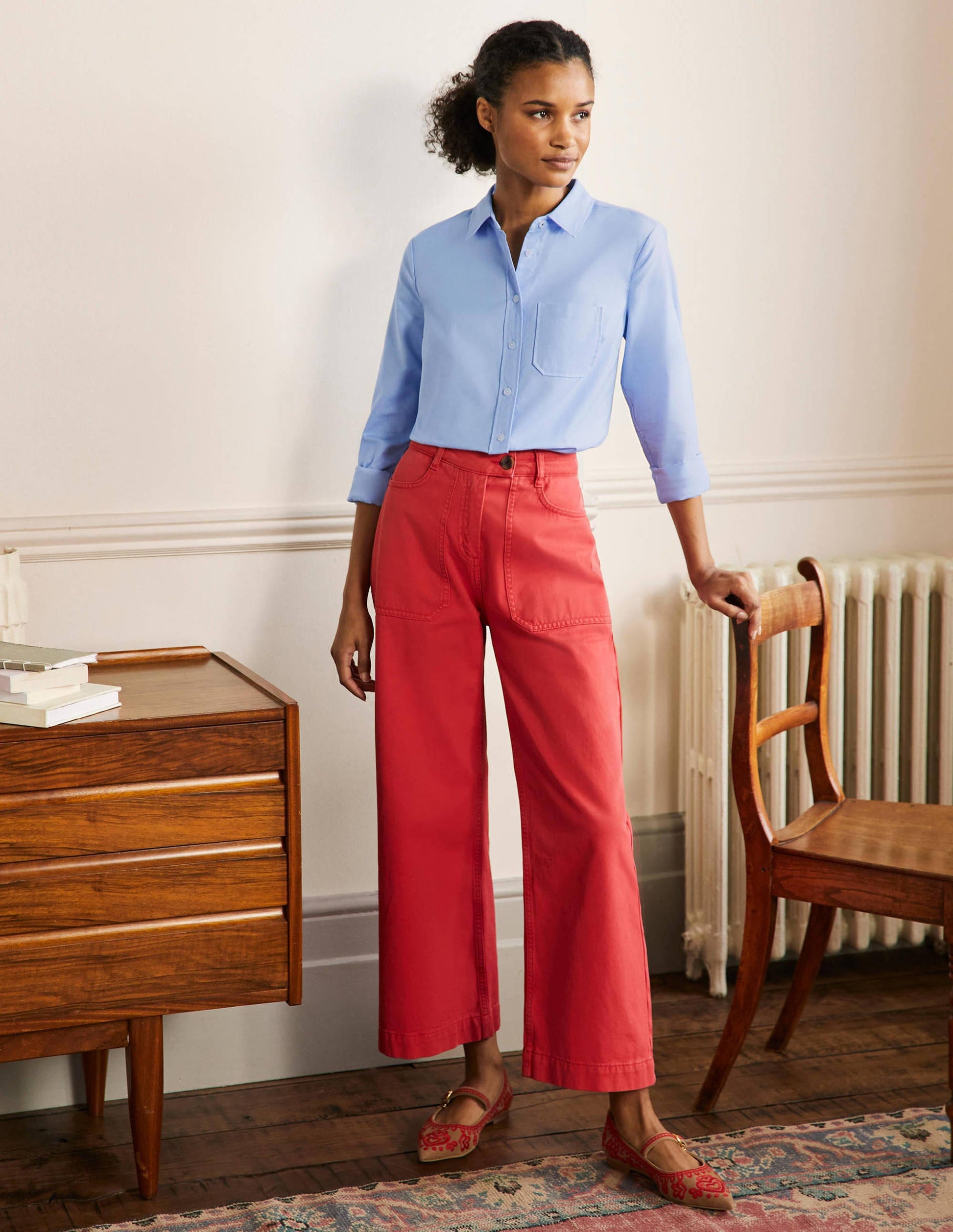 Classic Cotton Shirt-Blue Oxford-4