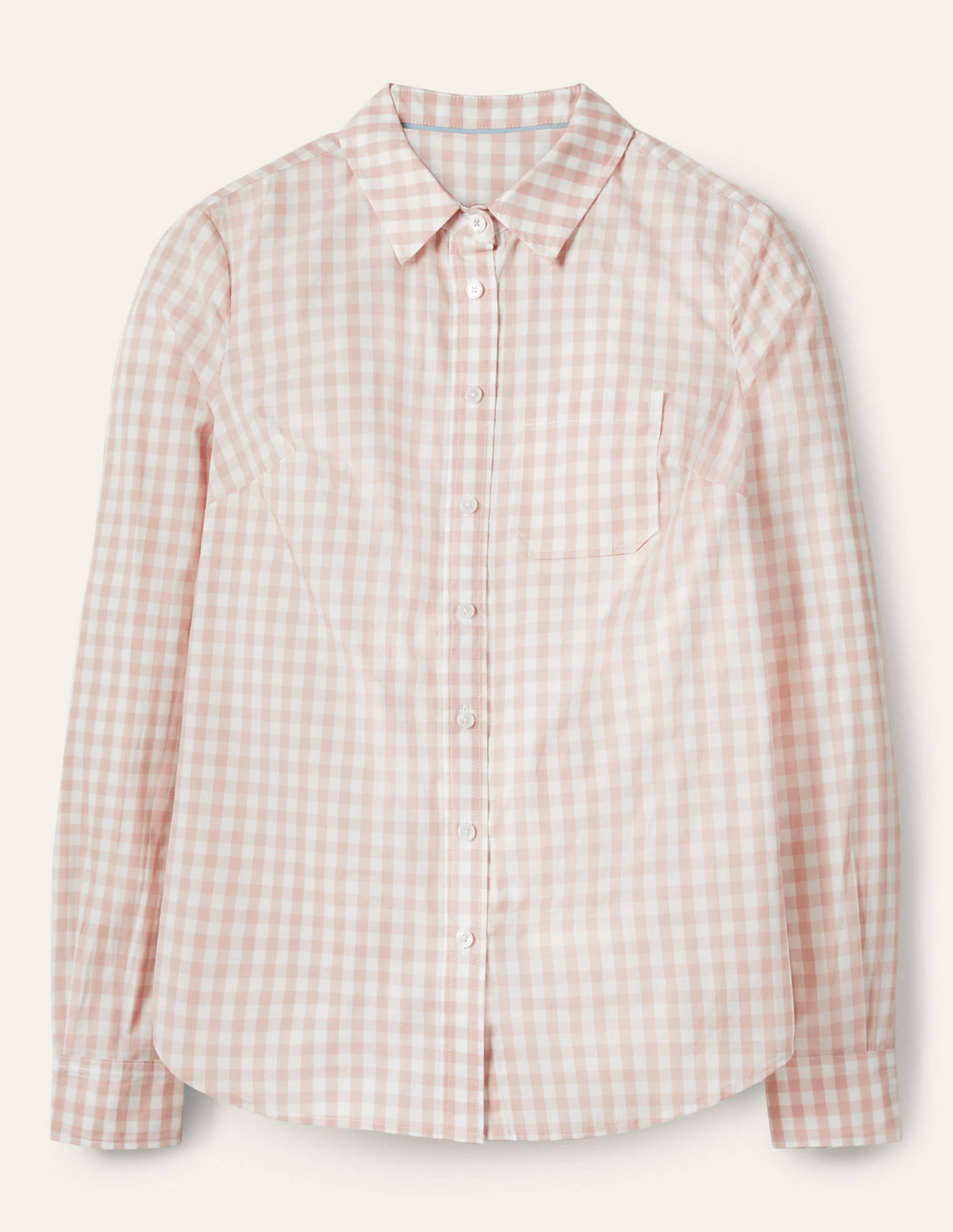 Classic Cotton Shirt-Pink Gingham - Image 7