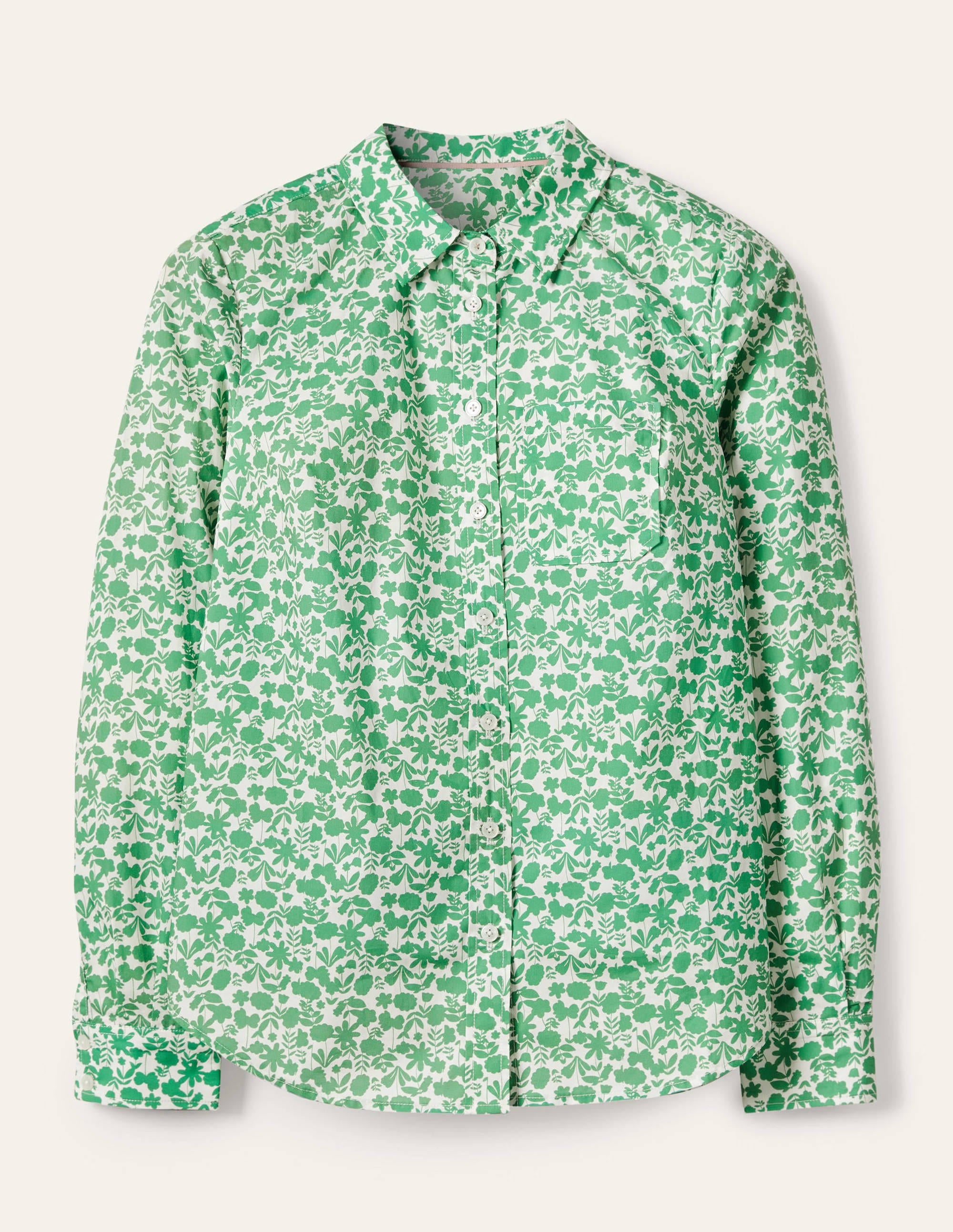 Classic Cotton Shirt-English Ivy, Flora Bloom - Image 5