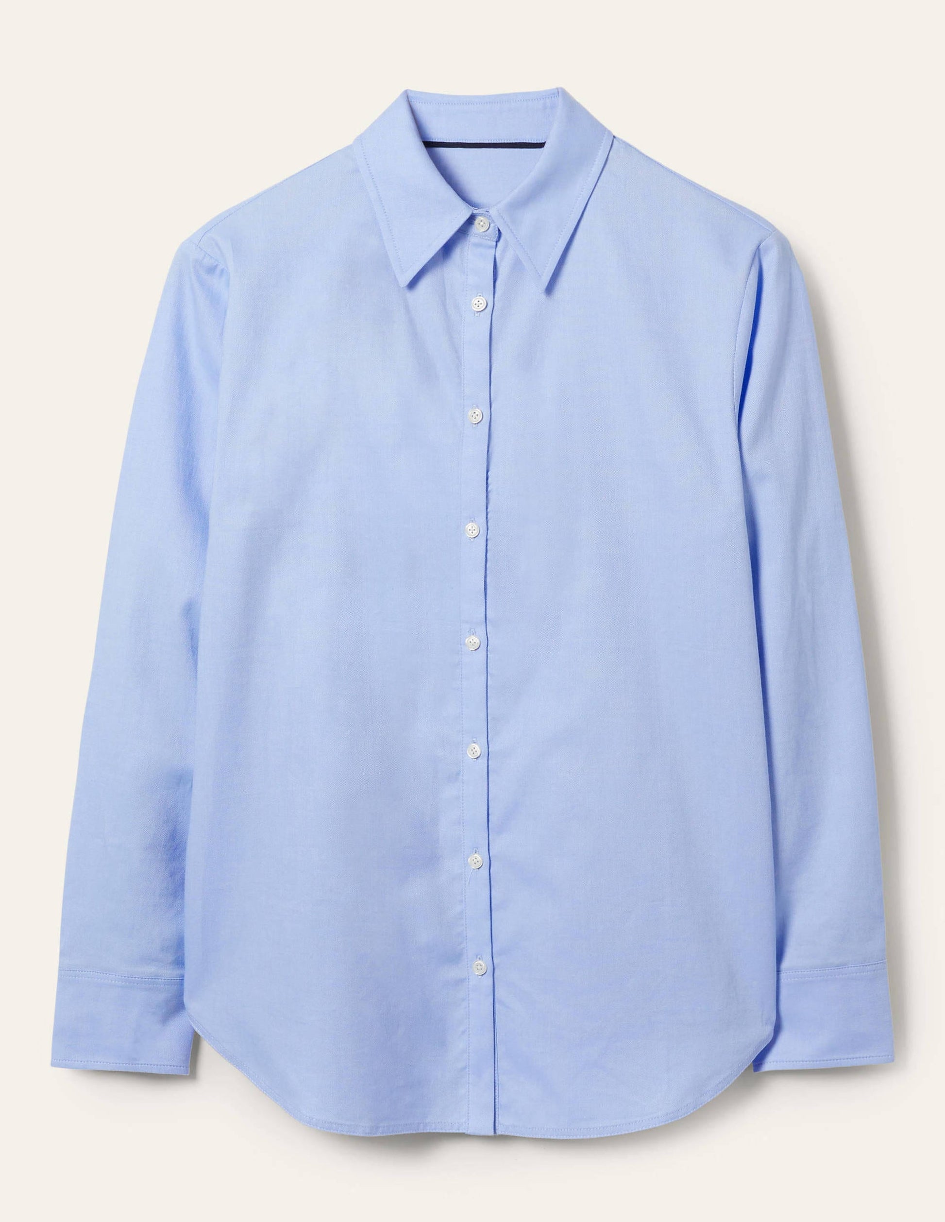 Relaxed Cotton Shirt-Blue Oxford-5