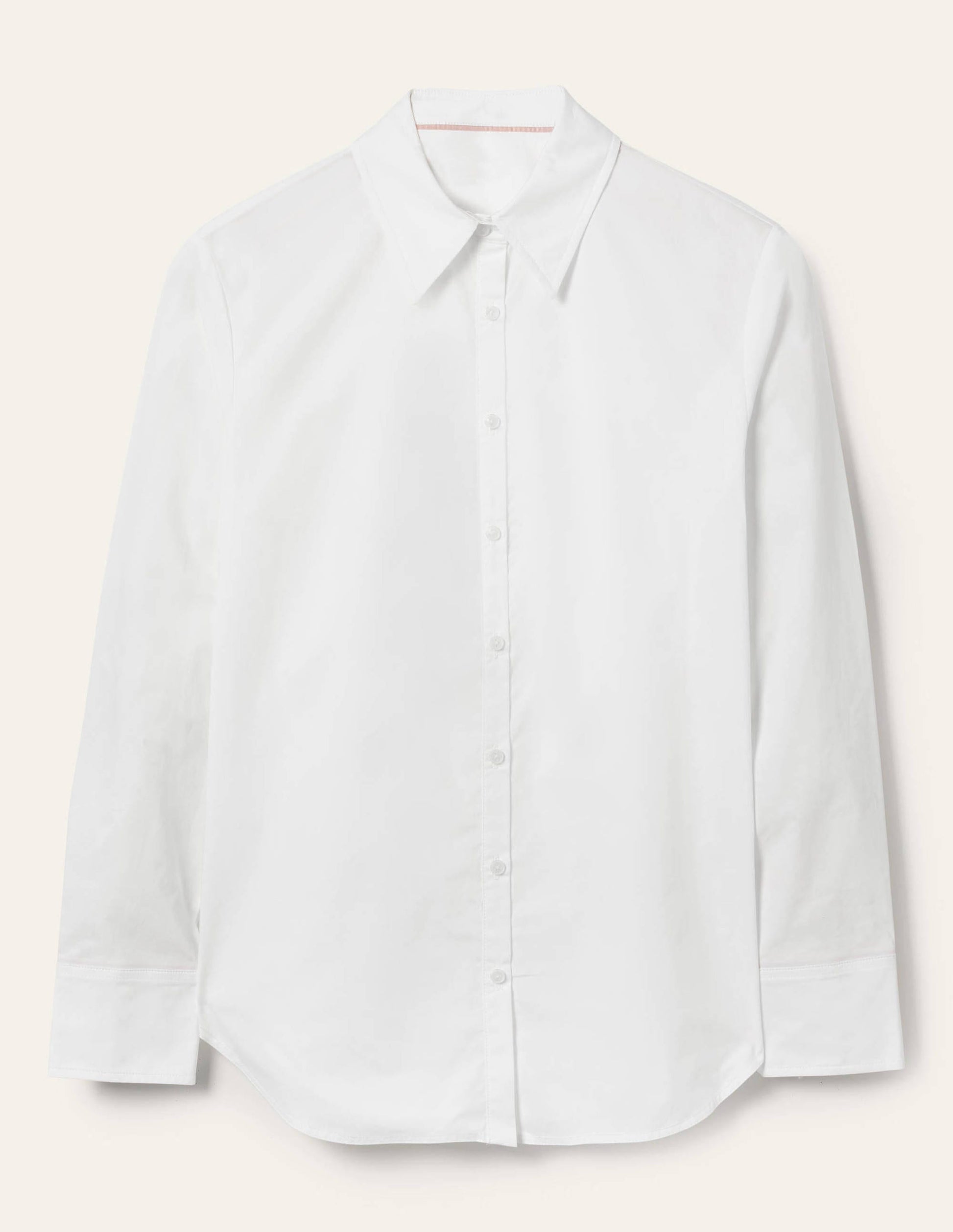 Relaxed Cotton Shirt-White-7