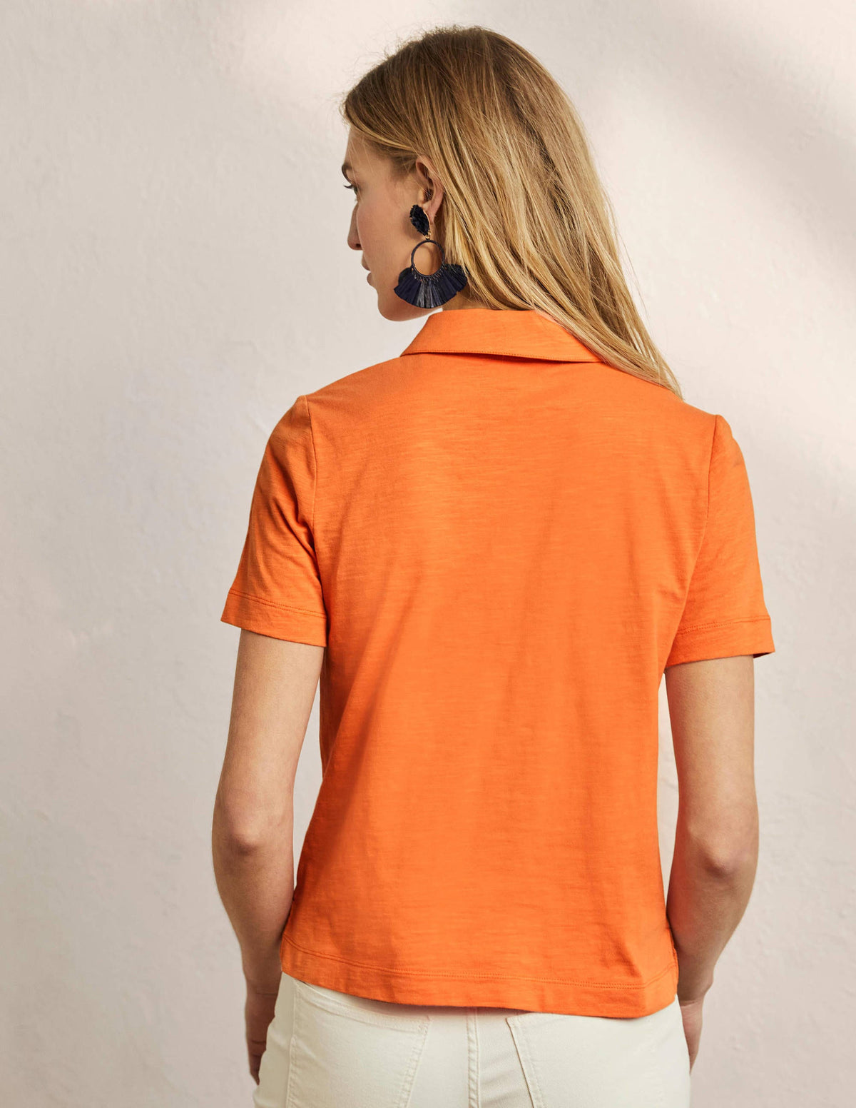 Cotton Polo Top-Dusty Orange - Image 3