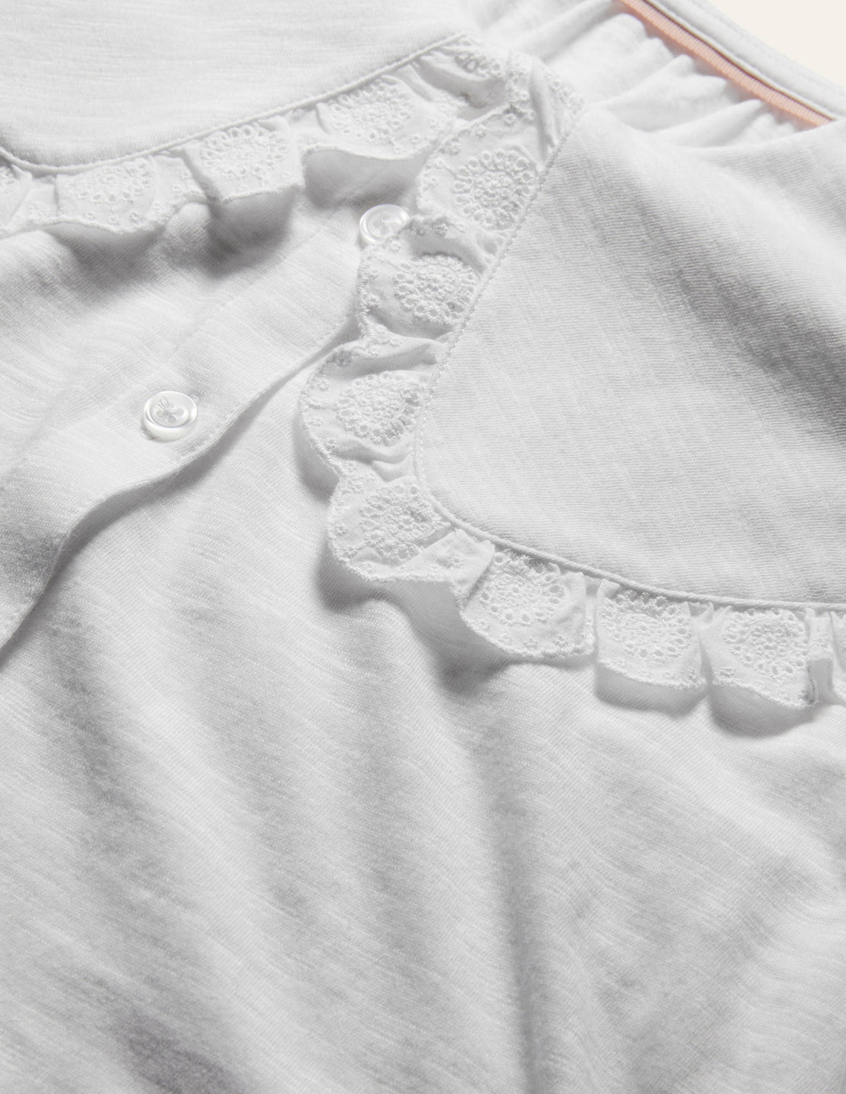 Collared Jersey Shirt-White - Image 5