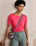 Supersoft Scoop Back T-Shirt-Radish