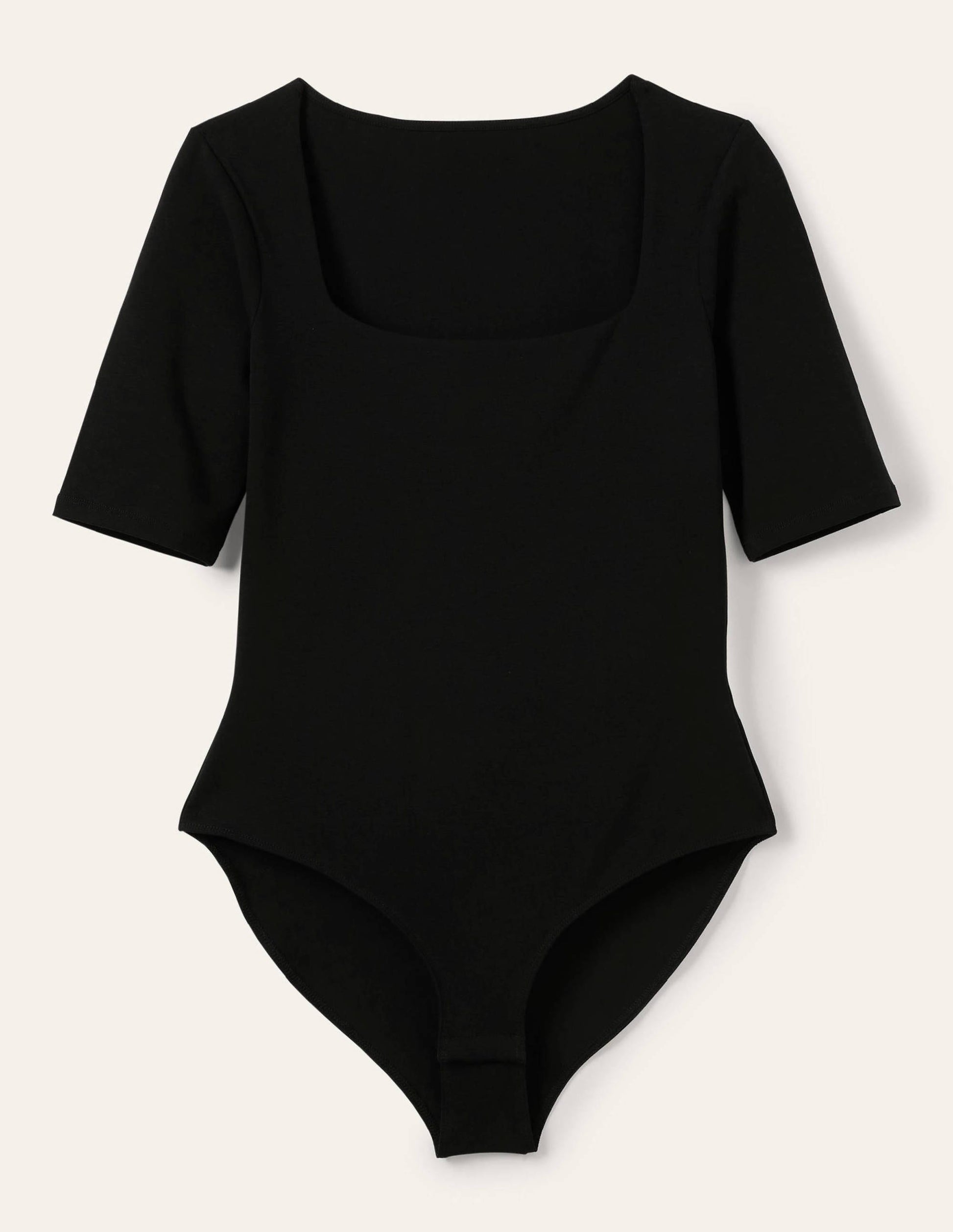 Square Neck Bodysuit-Black-7