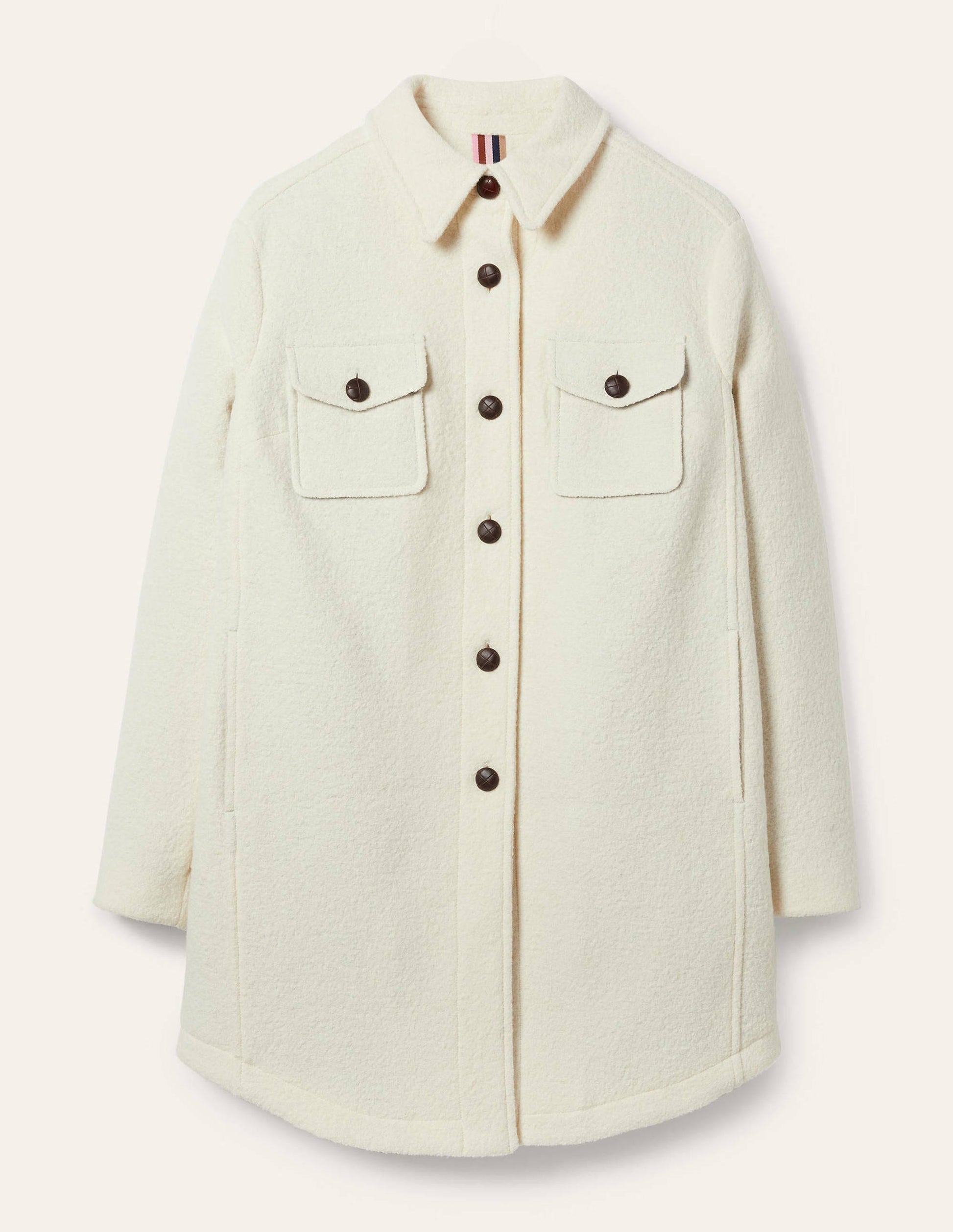 Textured Wool Shacket-Ivory-5