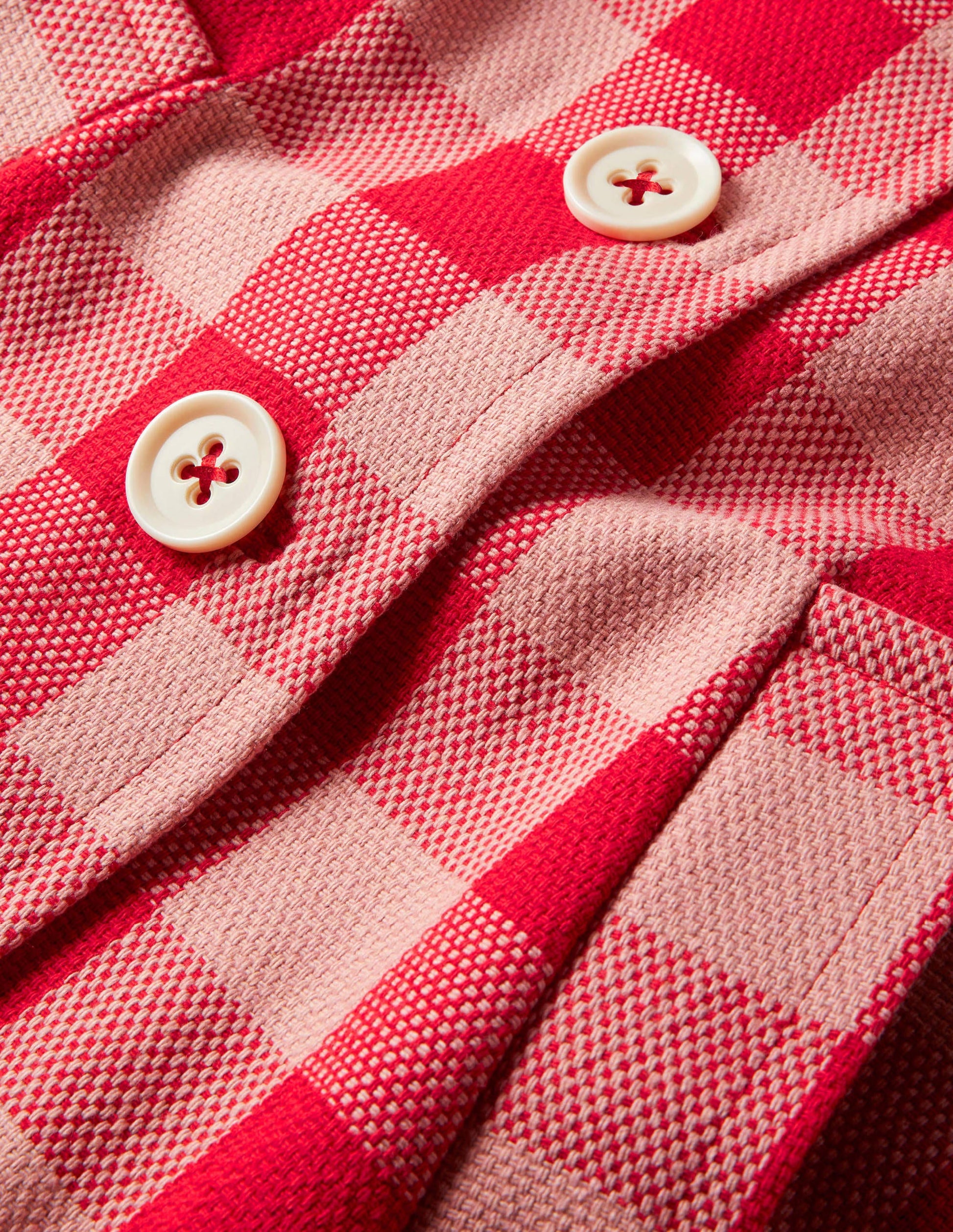 Bonnie Gingham Buttoned Coat-Pink/Red Gingham-6